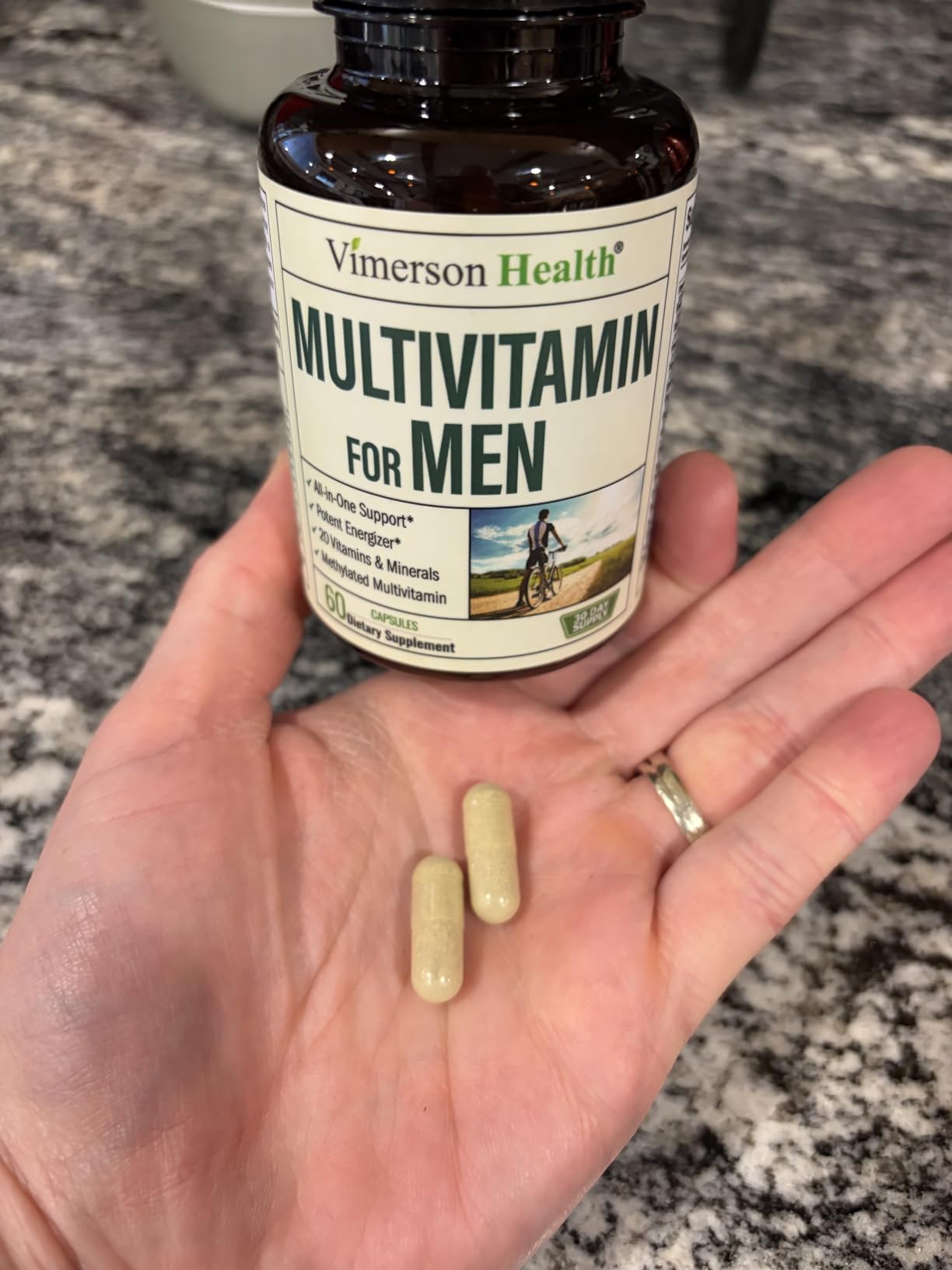 Multivitamin for Men – Methylated Multivitamin – Energy & Focus – 60 Caps customer photo 1