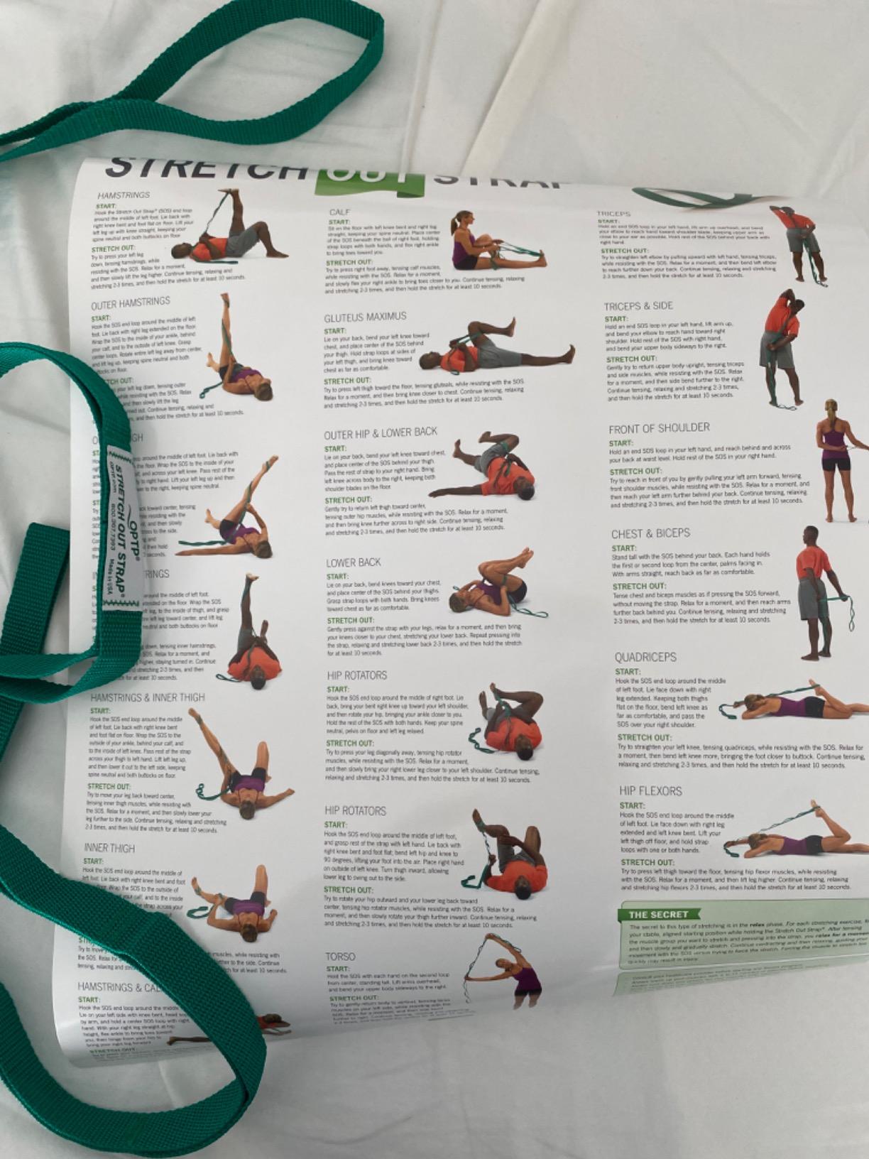 OPTP The Original Stretch Out Strap with Exercise Poster – Made in the USA customer photo 2