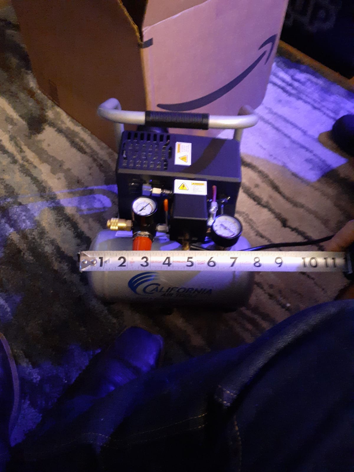 California Air Tools CAT-1P1060S Light & Quiet Portable Air Compressor, Lightweight, Ultra Quiet, Oil-Free, 1 Gallon Steel Tank, .6 HP, 56 dBA Noise Level, Silver customer photo 2
