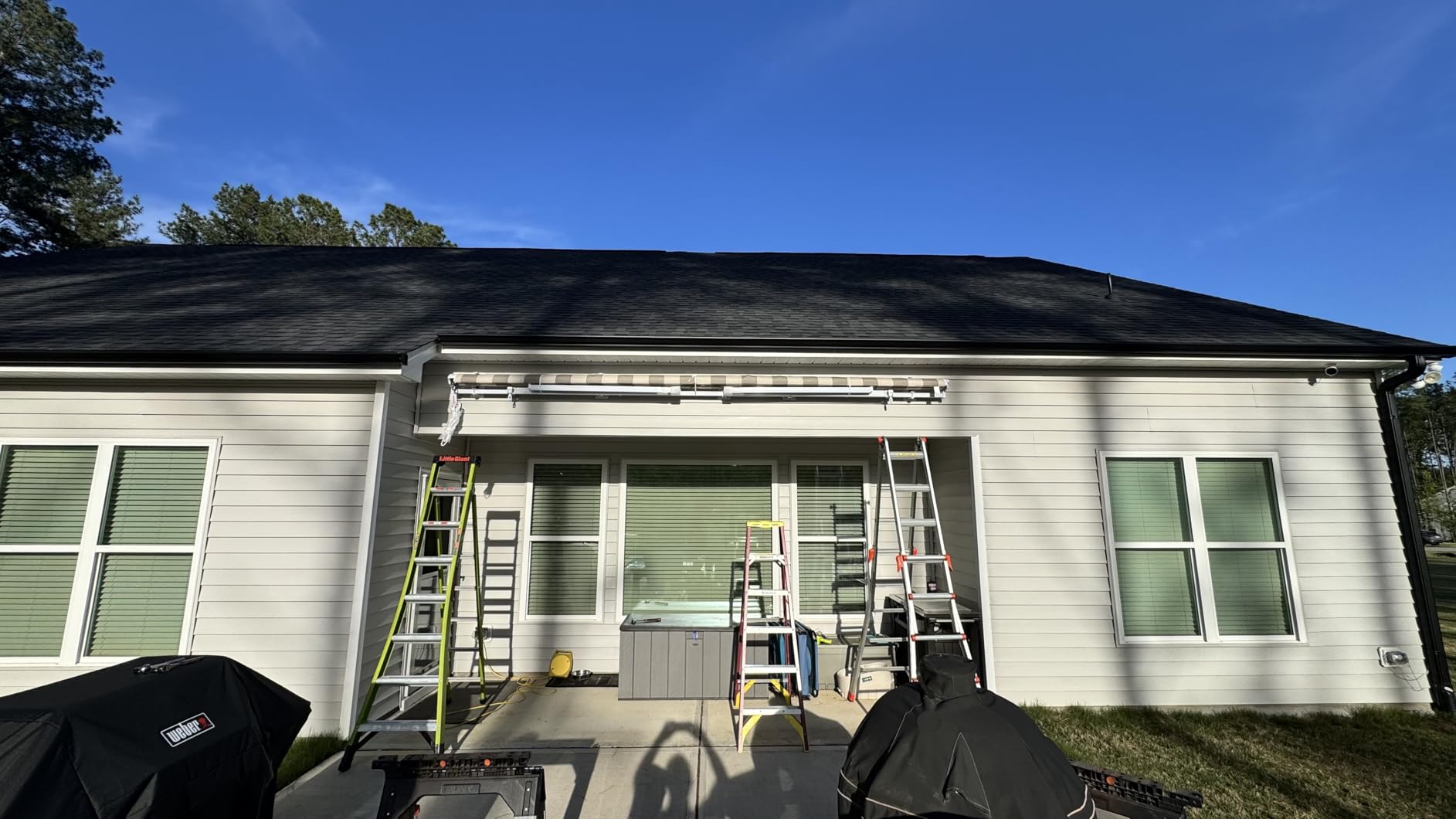 ADVANING 12'x10' MOTORIZED Patio Retractable Awning | LUXURY Series | PREMIUM Quality, 100% Solution-Dyed European Acrylic UV Sun Shade, Color: Khaki, EA1210-A100H2 customer photo 1