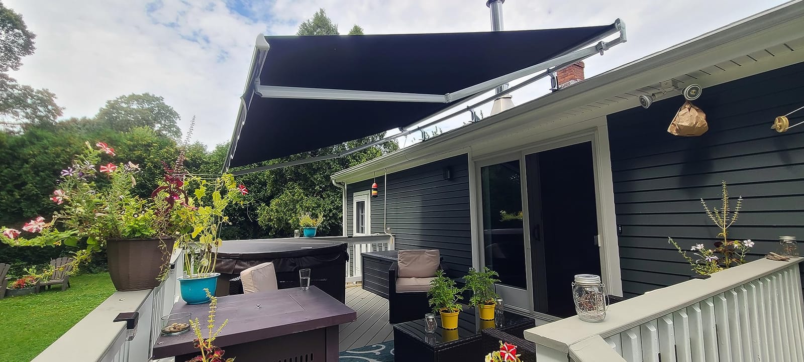ADVANING 12'x10' MOTORIZED Patio Retractable Awning | LUXURY Series | PREMIUM Quality, 100% Solution-Dyed European Acrylic UV Sun Shade, Color: Khaki, EA1210-A100H2 customer photo 2
