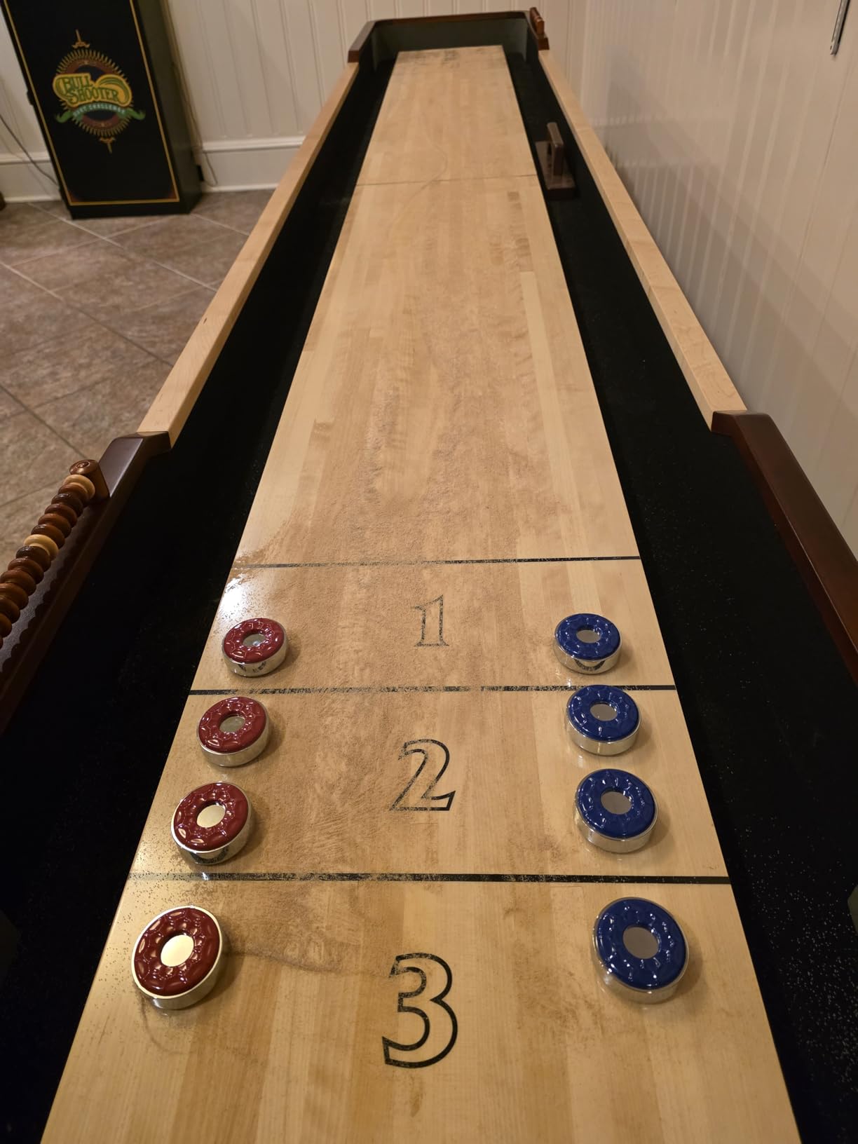 Hathaway Merlot 12-Ft Shuffleboard Game Table - Walnut Finish customer photo 2