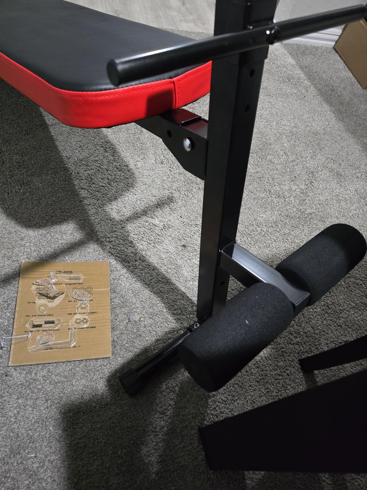 Marcy Utility Slant Board w/ Headrest – Folding Design with Adjustable Positions SB-4606 , Black/red , 29.00 x 18.00 x 59.00 inches customer photo 1