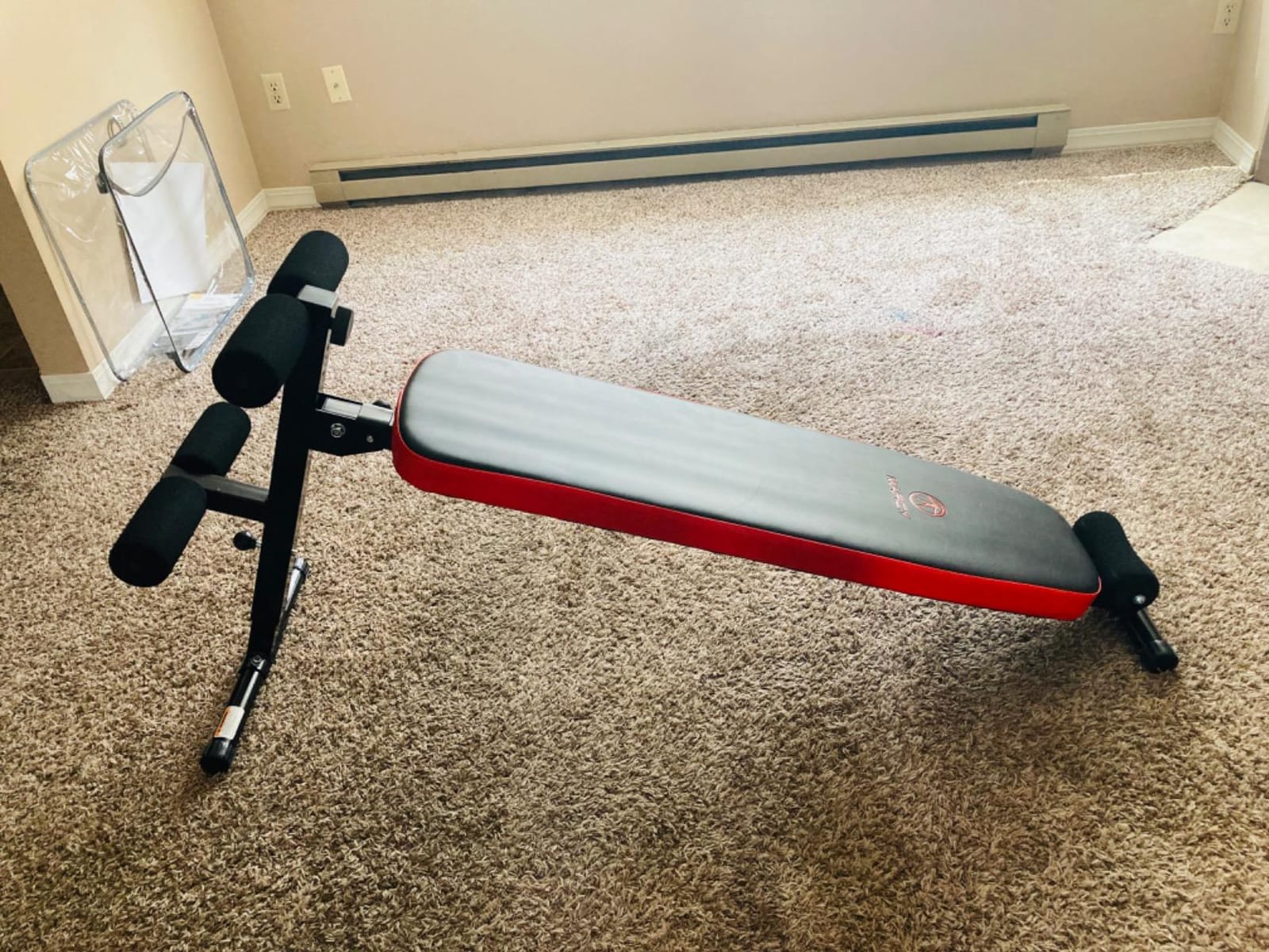 Marcy Utility Slant Board w/ Headrest – Folding Design with Adjustable Positions SB-4606 , Black/red , 29.00 x 18.00 x 59.00 inches customer photo 2