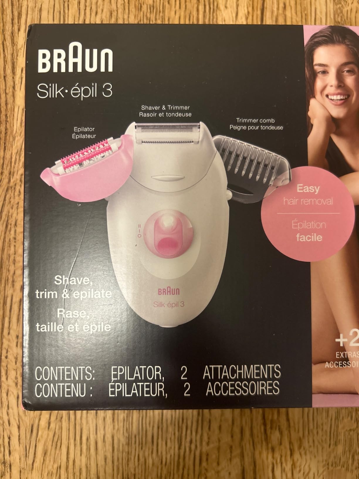 Braun Silk-épil 3 3-270, Epilator for Women for Long-Lasting Hair Removal, 20 Tweezer System, Smartlight Technology, Massage Rollers, Shaver and Trimmer Head Included customer photo 1