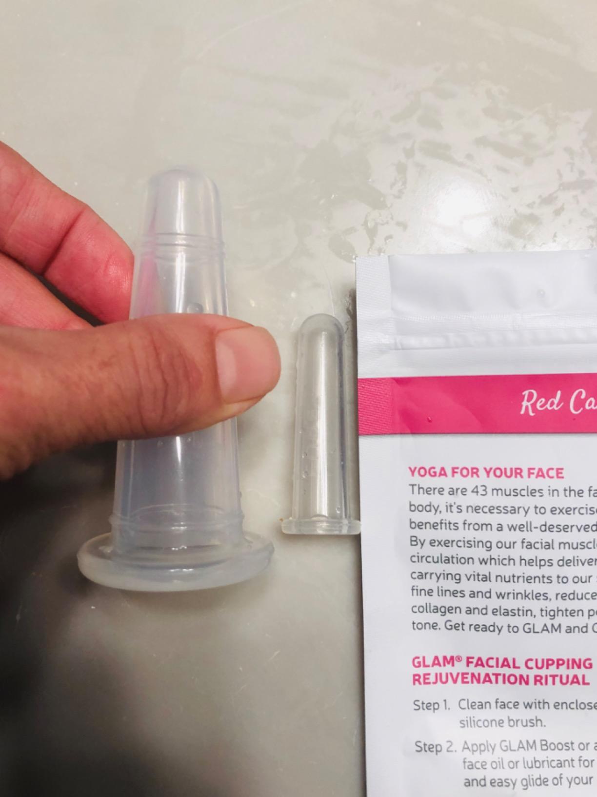 Glam Facial Face Cupping Set, Cupping Therapy Sets (GLAM - Pink) - Massage Kit with Silicone Cleansing Brush customer photo 2