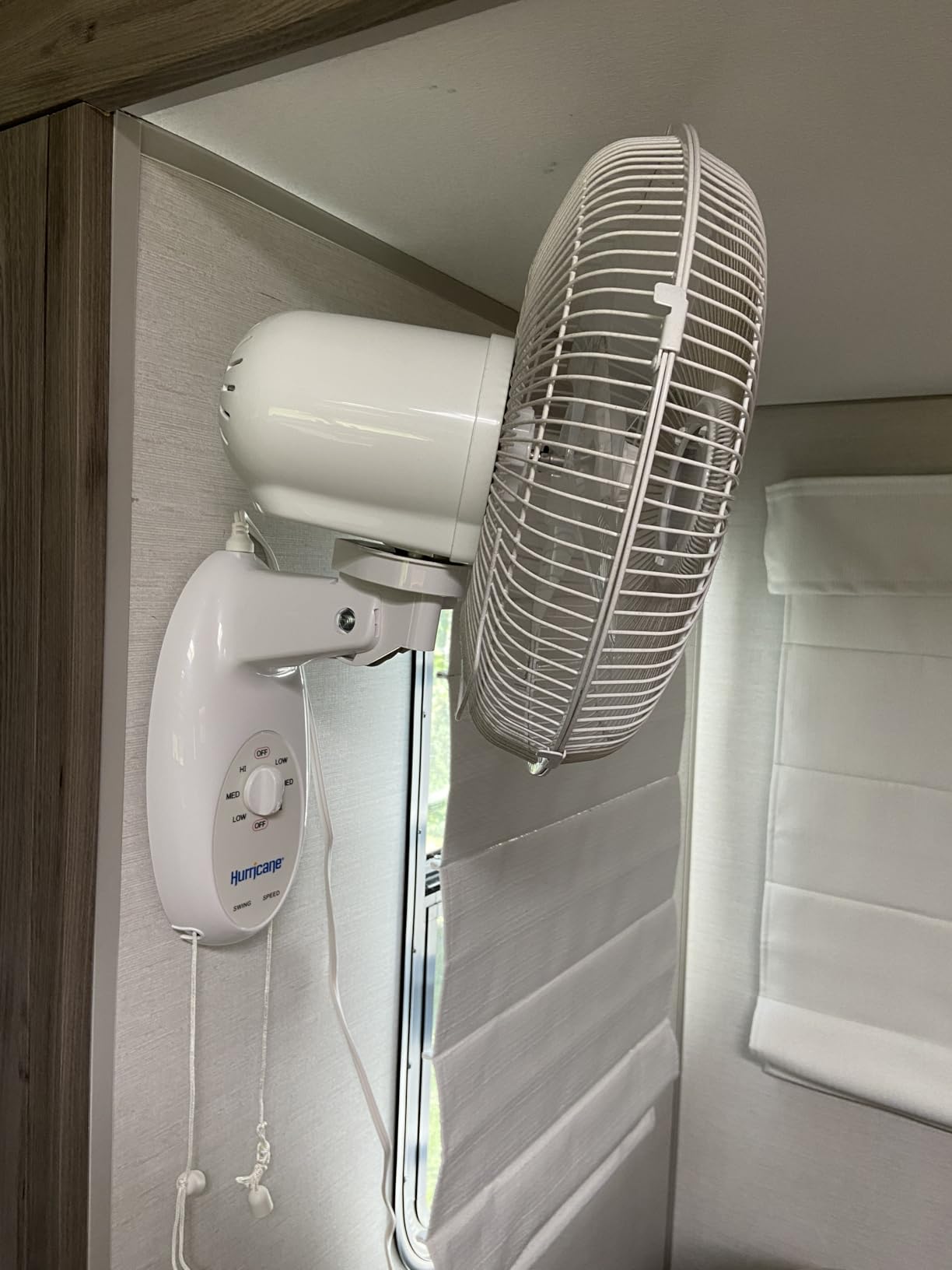 Hurricane Supreme 90-Degree Oscillating Wall Fan, 3 Speeds, White - 12in customer photo 1