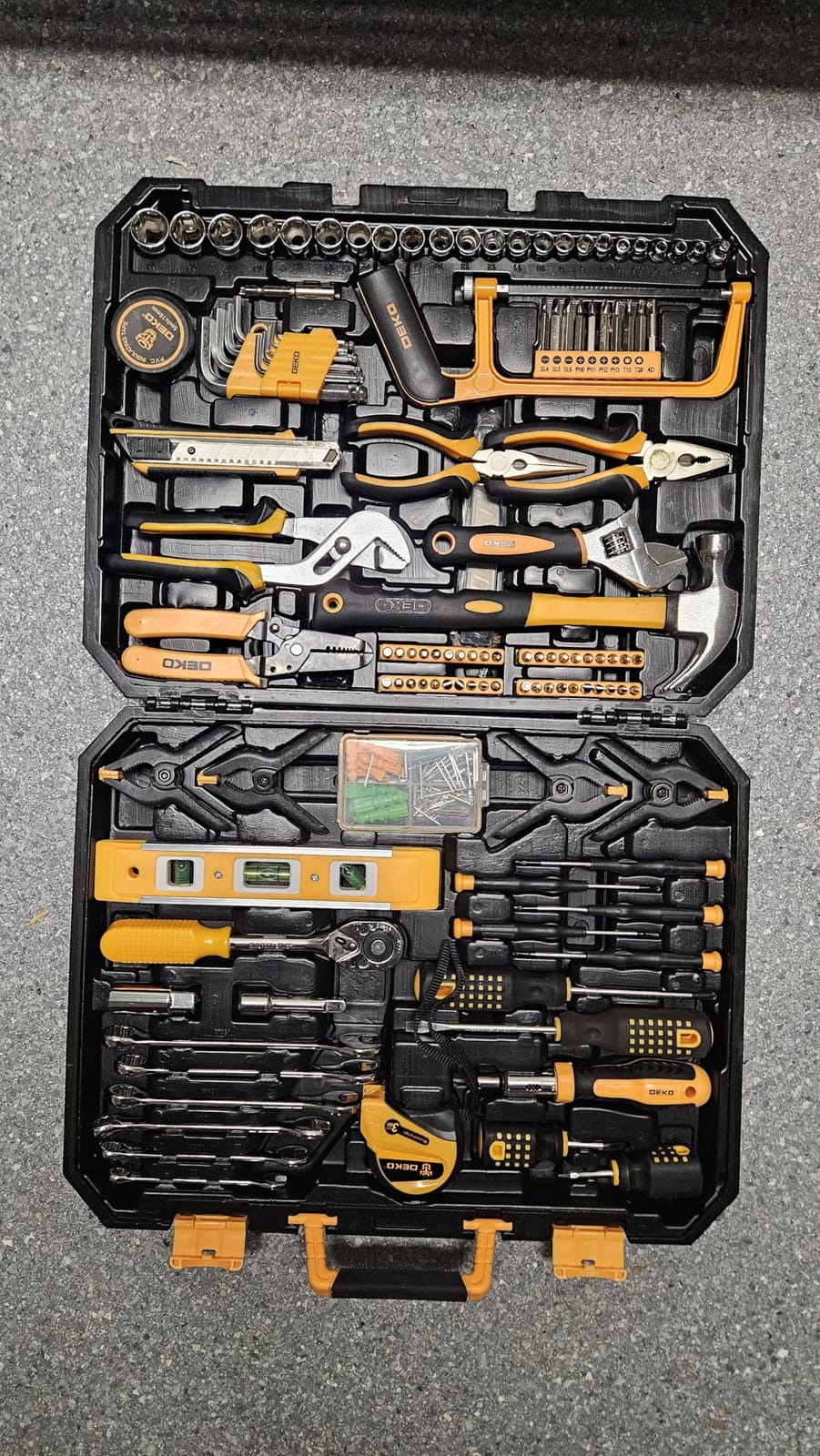 DEKOPRO 228 Piece Socket Wrench Auto Repair Tool Combination Package Mixed Tool Set Hand Tool Kit with Plastic Toolbox Storage Case customer photo 2