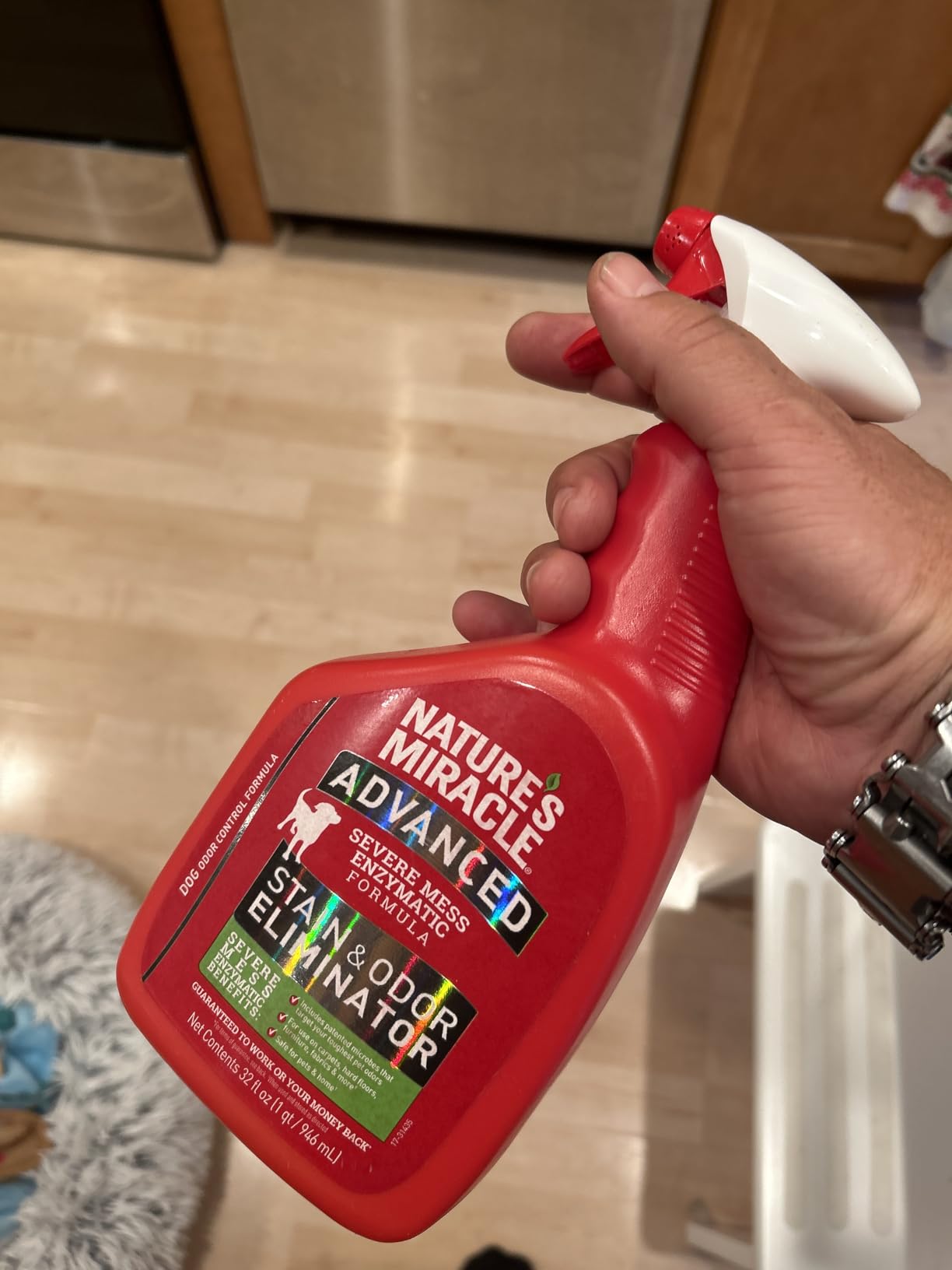 Nature’s Miracle Advanced Dog Stain & Odor Eliminator, Severe Mess, 32 oz customer photo 1