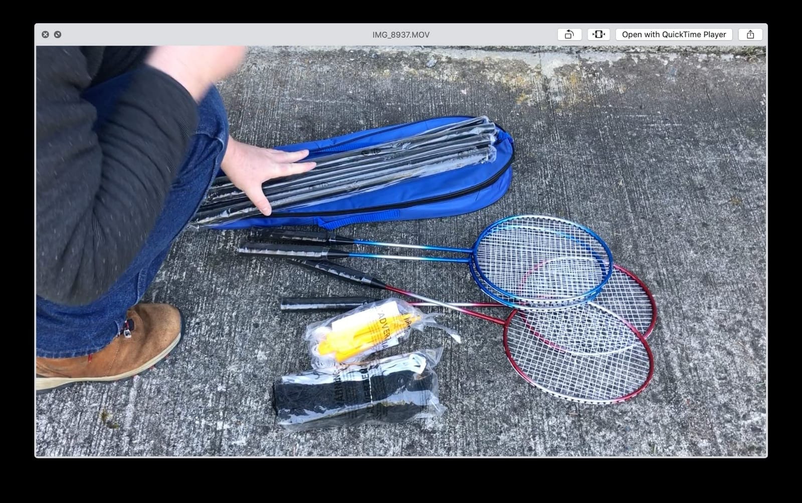 Badminton Set - Backyard Games Include 4 Badminton Rackets, 3 Birdies, Regulation-Size Net with Pole Stakes and Carry Bag - Outdoor Sports by Hey Play customer photo 1