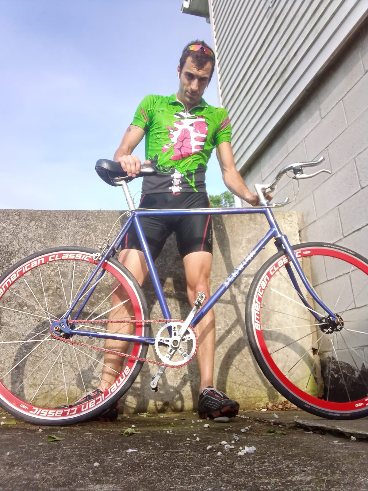 Men's Cycling Jersey Short Sleeve Bike Shirts Clothing Multicolored Diamond customer photo 2