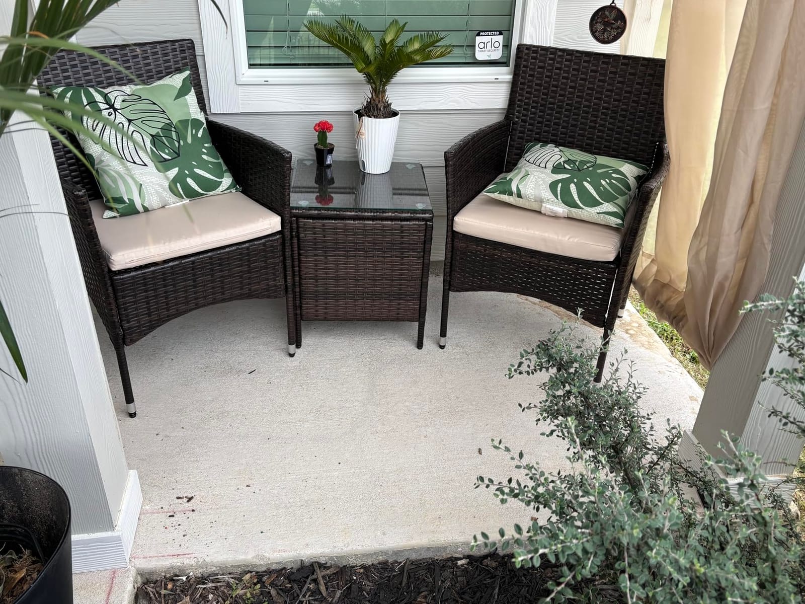 Devoko 3 Piece Patio Furniture Set Outdoor Wicker Conversation (Brown) customer photo 1