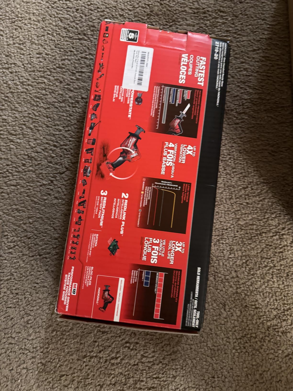 Milwaukee 2719-20 M18 FUEL Hackzall (Bare Tool), Red, Black customer photo 2