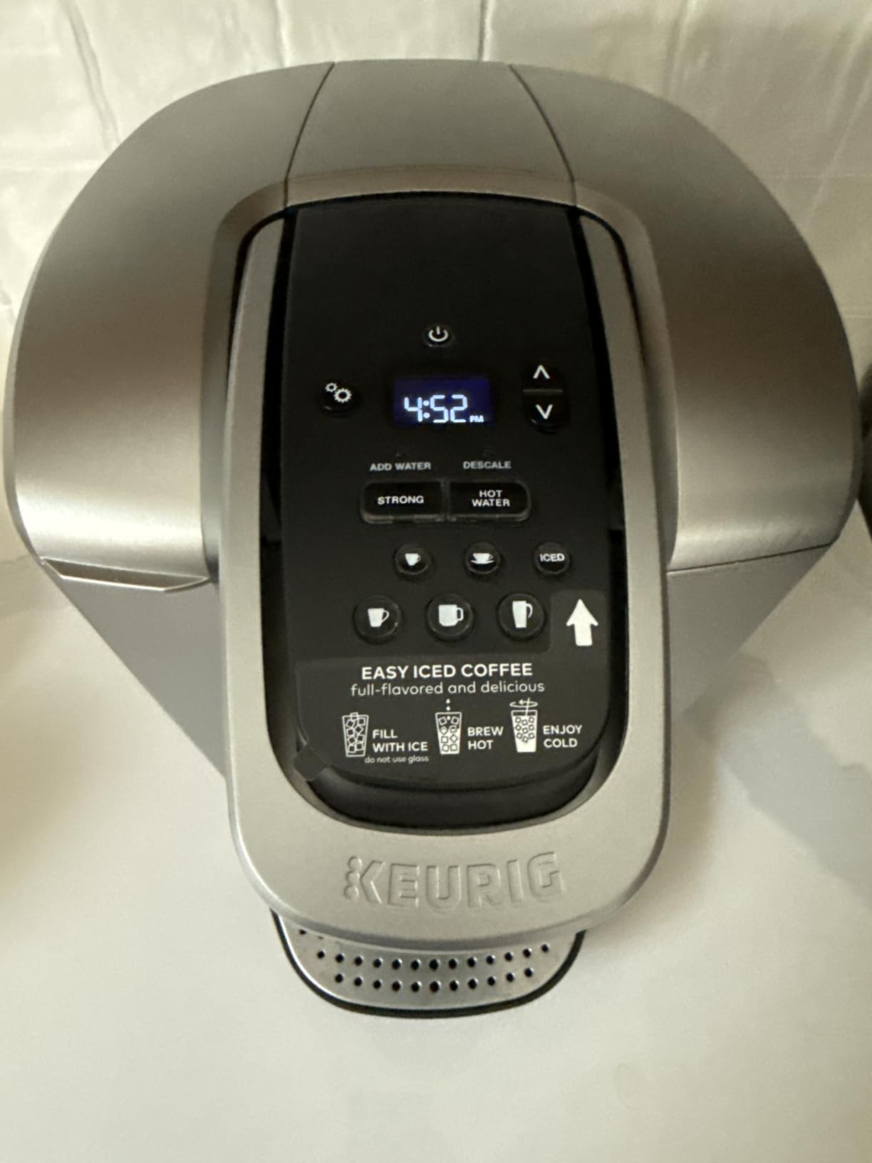 Keurig K-Elite Single Serve K-Cup Pod Coffee Maker, with Strength and Temperature Control, Iced Coffee Capability, 8 to 12oz Brew Size, Programmable, Brushed Slate customer photo 1