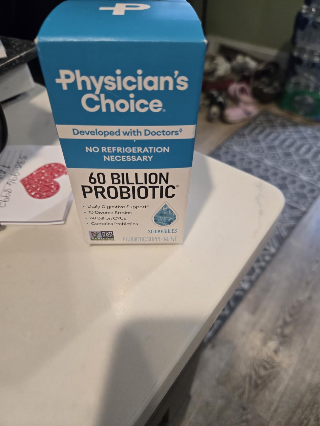 Physician's CHOICE Probiotics 60 Billion CFU - 10 Strains + Organic Prebiotics - Immune, Digestive & Gut Health - Supports Occasional Constipation, Diarrhea, Gas & Bloating - for Women & Men - 30ct customer photo 1