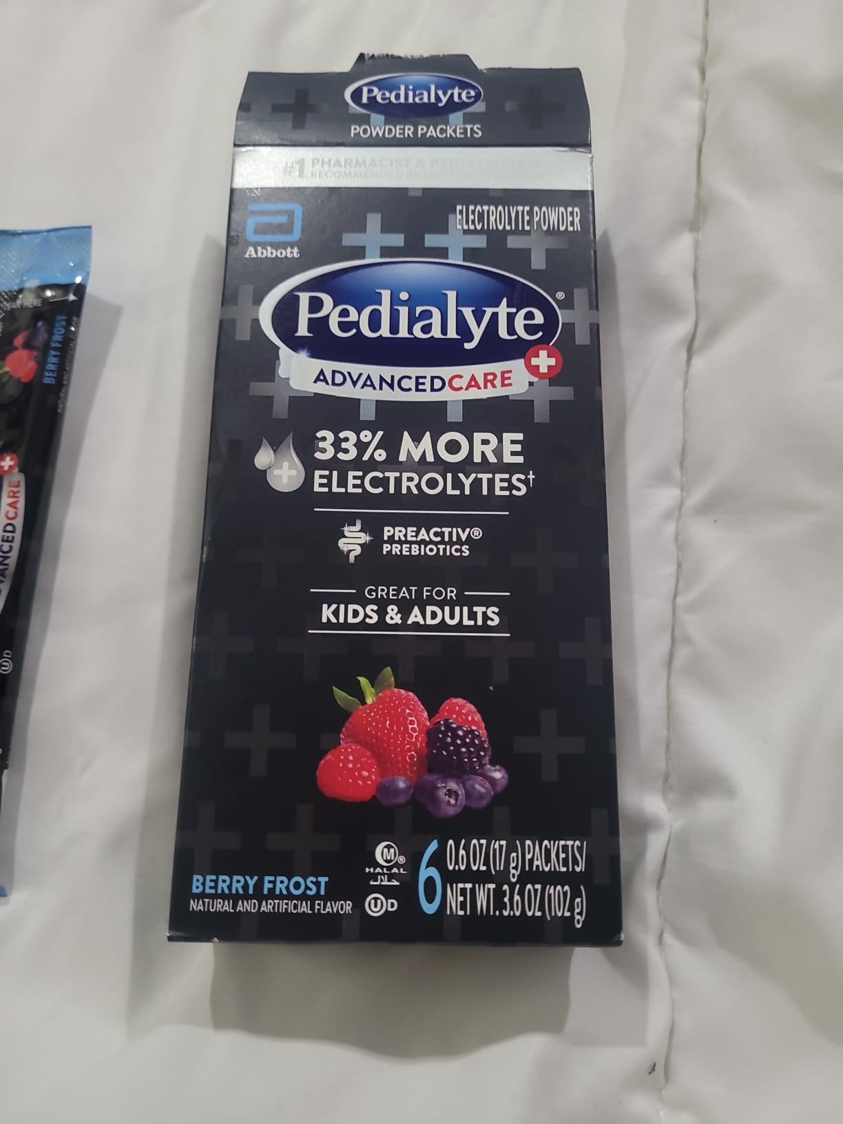 Pedialyte AdvancedCare Plus Electrolyte Powder Packets, Berry Frost customer photo 1
