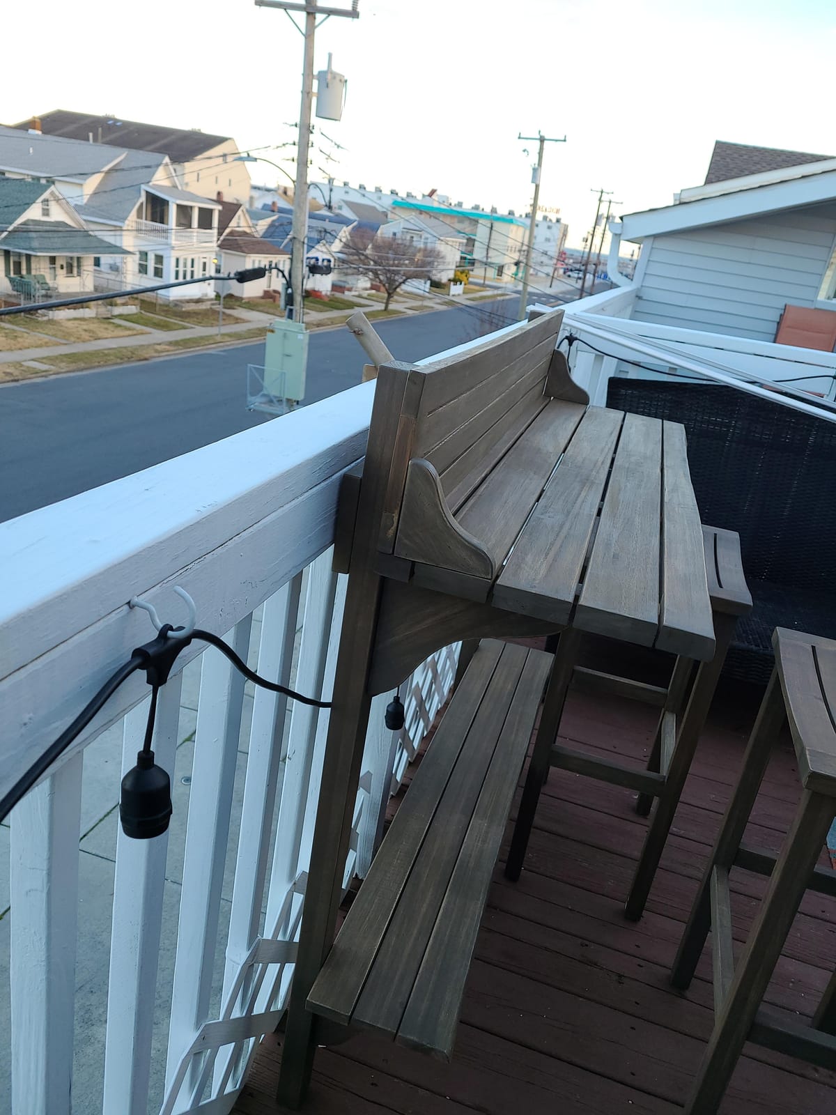 Christopher Knight Home Caribbean Outdoor Acacia Wood Balcony Bar Set, 3-Pcs Set, Grey Finish customer photo 2