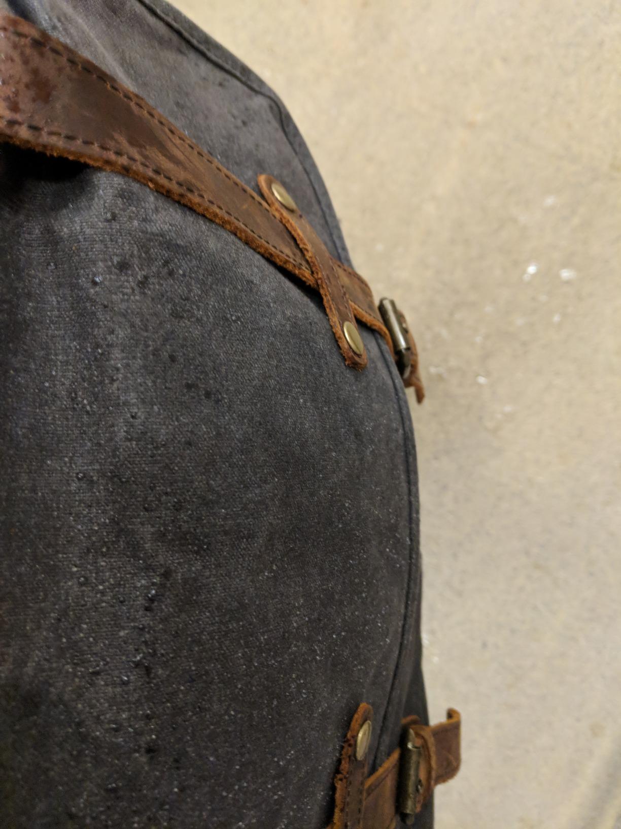 NEWHEY Mens Messenger Bag 15.6 Inch Business Office Work Briefcase Brown - Waterproof, Vintage Genuine Leather, Waxed Canvas, Large Satchel Shoulder Bag, Rugged Leather Computer Laptop Bag customer photo 1