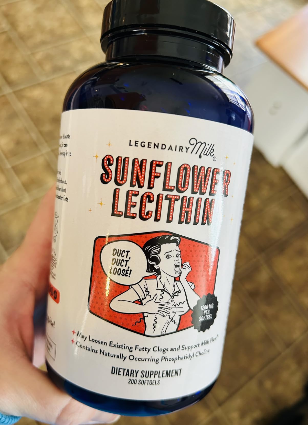 Legendairy Milk Sunflower Lecithin 1200mg, Lactation Support, Sunflower Lecithin Supplement for Clogged Milk Ducts, Made in USA, 200 Softgels customer photo 2