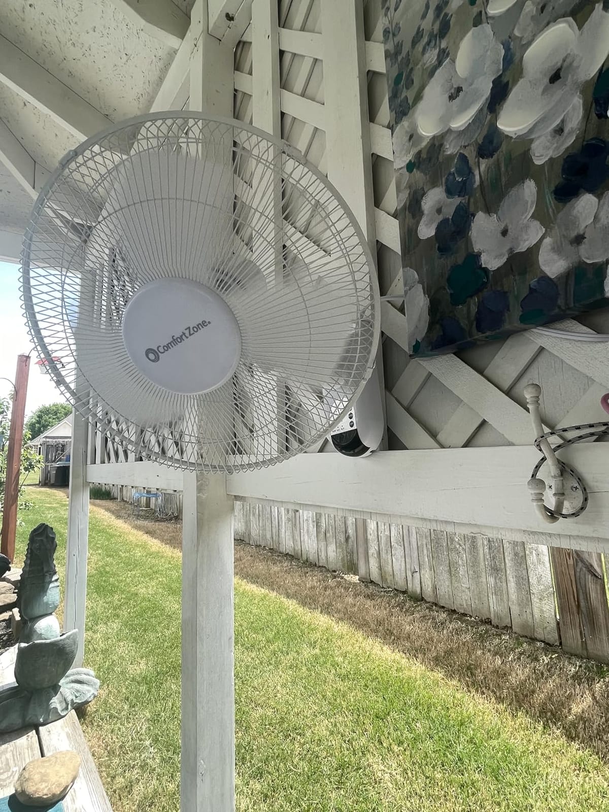 Comfort Zone Oscillating Wall Mount Fan with Remote Control, Timer, Auto Shut Off, Adjustable Tilt, Quiet, 16 inch, 3 Speed, Ideal for Home, Bedroom, Gym & Office, Airflow 14.07 ft/sec, CZ16WR customer photo 1