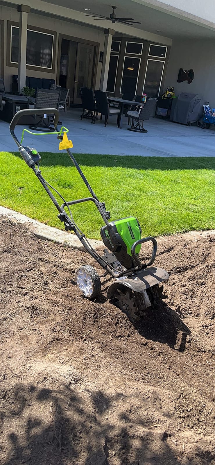 Greenworks Pro 80V 10 inch Cultivator with 2Ah Battery and Charger, TL80L210, Black And Green customer photo 1