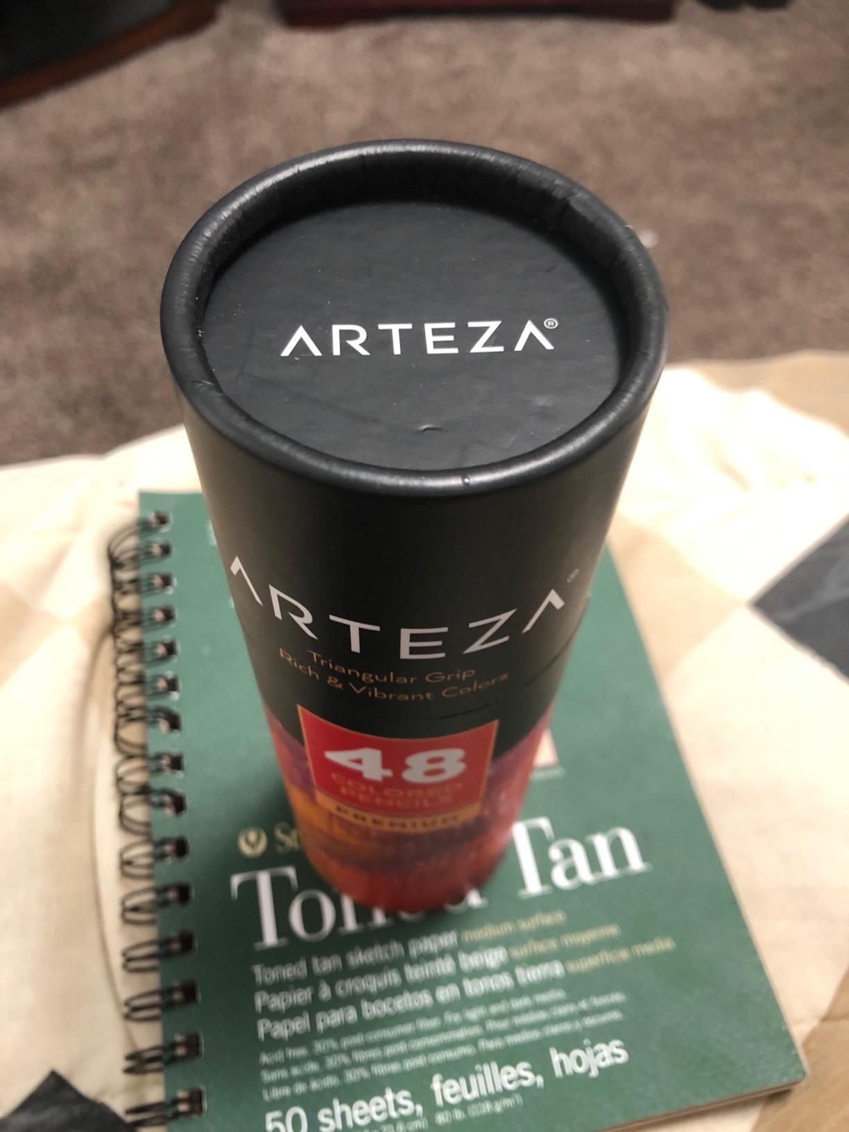 Arteza Colored Pencils, 48 Colors, Soft, Highly-Pigmented, Wax-Based Core Pencil Crayons, Art Supplies For Adults & Teens customer photo 1