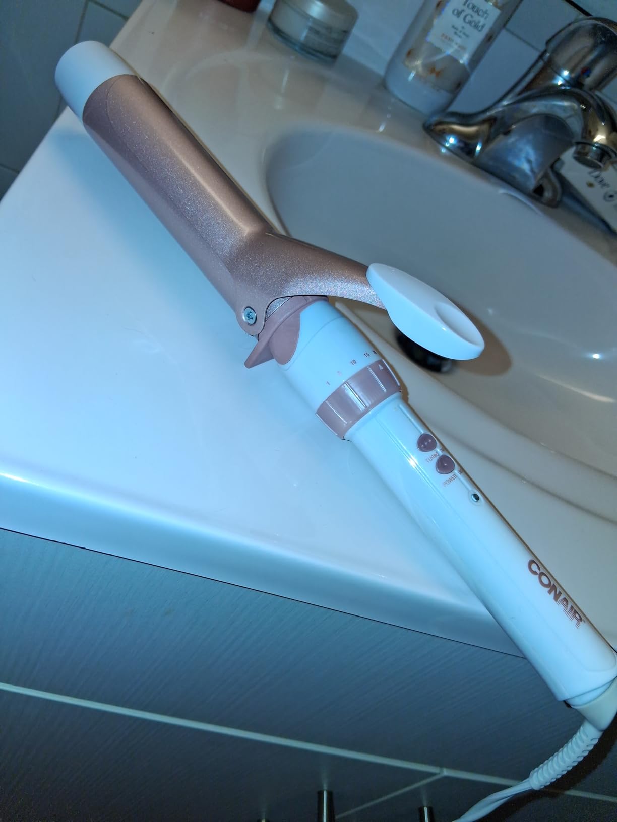 Conair Curling Iron, Double Ceramic, 1 1/4-in. Width, White/Rose Gold customer photo 2