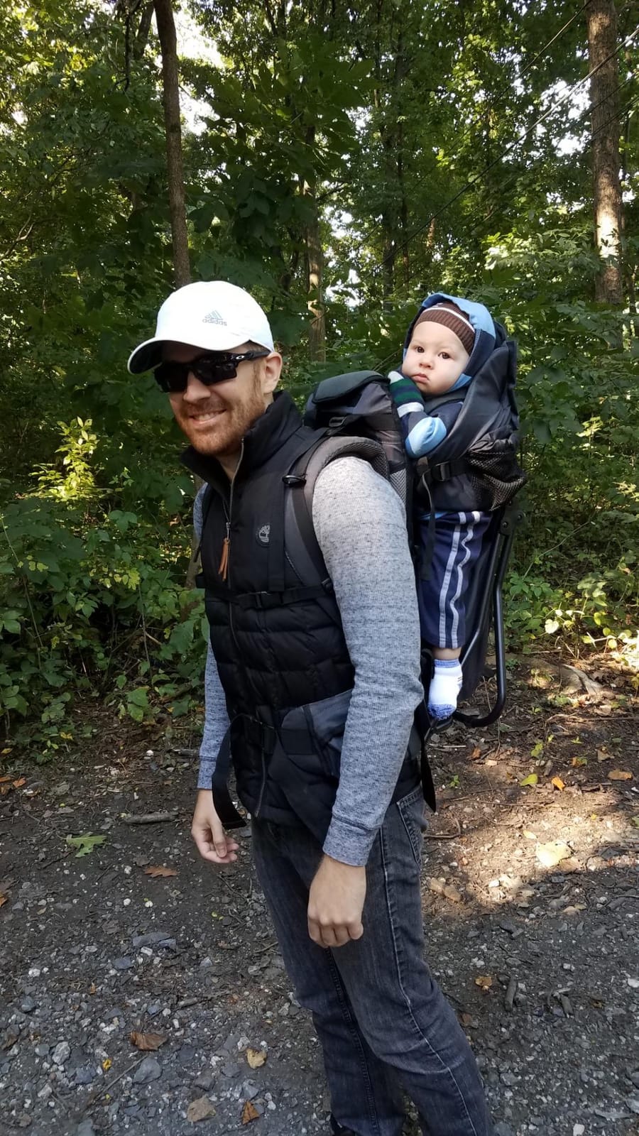 ClevrPlus Cross Country Baby Backpack Carrier, Grey, Toddler Hiking Backpack with Comfortable Seat, Adjustable Straps & Belt, Foldable Frame Lightweight Large Capacity Child Carrier for Outdoor customer photo 2