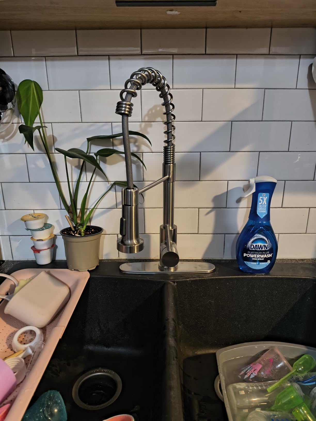Kitchen Faucet with Pull Down Sprayer Brushed Nickel customer photo 1
