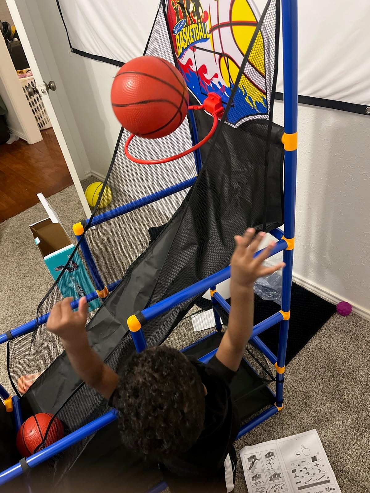 Kiddie Play Arcade Basketball Game Set for Kids 4 Balls and Hoop customer photo 1