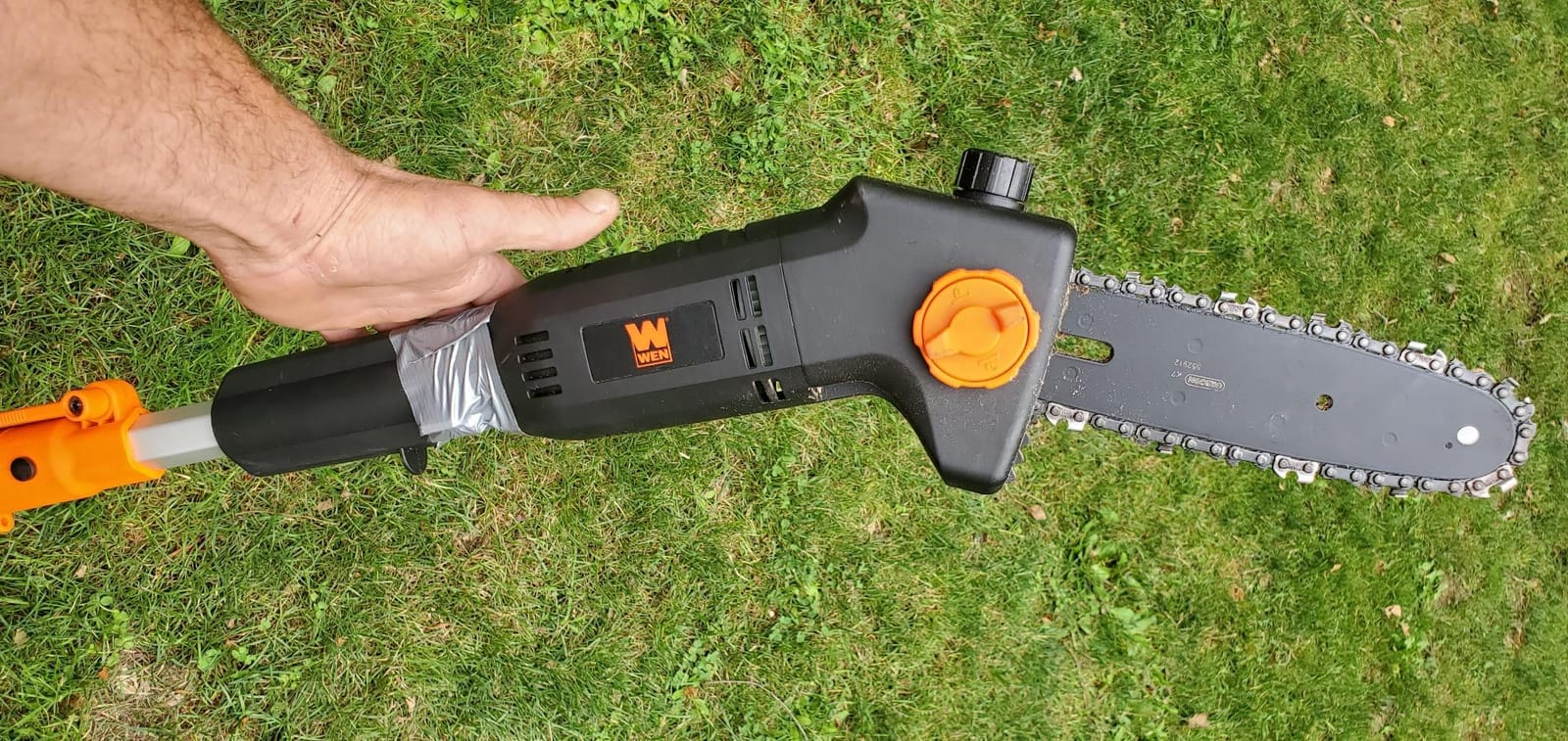 WEN 4019 6-Amp 8-Inch Electric Telescoping Pole Saw, Corded electric - Black&orange customer photo 2