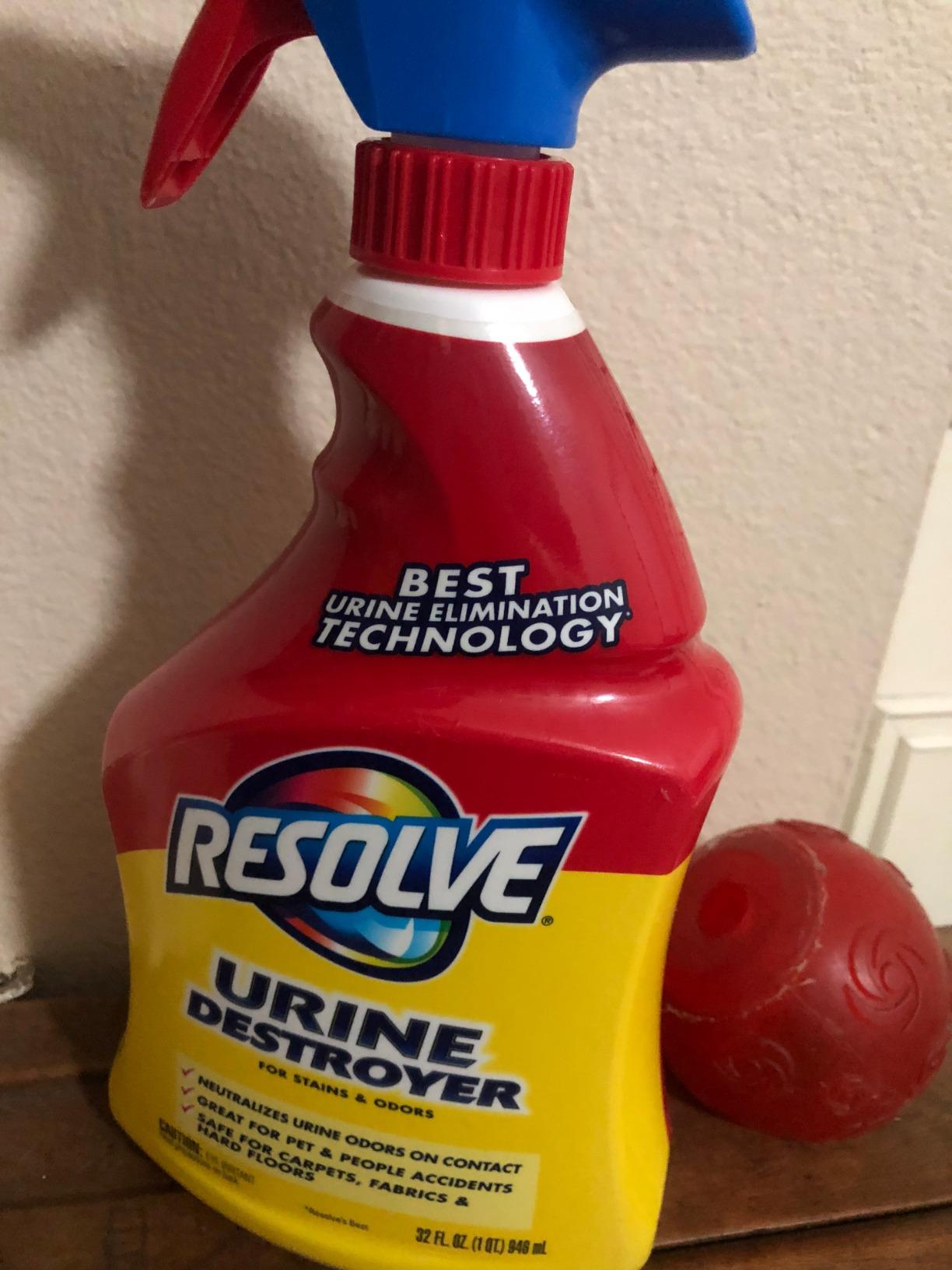Resolve Urine Destroyer Enzyme Cleaner Spray, Pet Carpet Cleaner Solution customer photo 1
