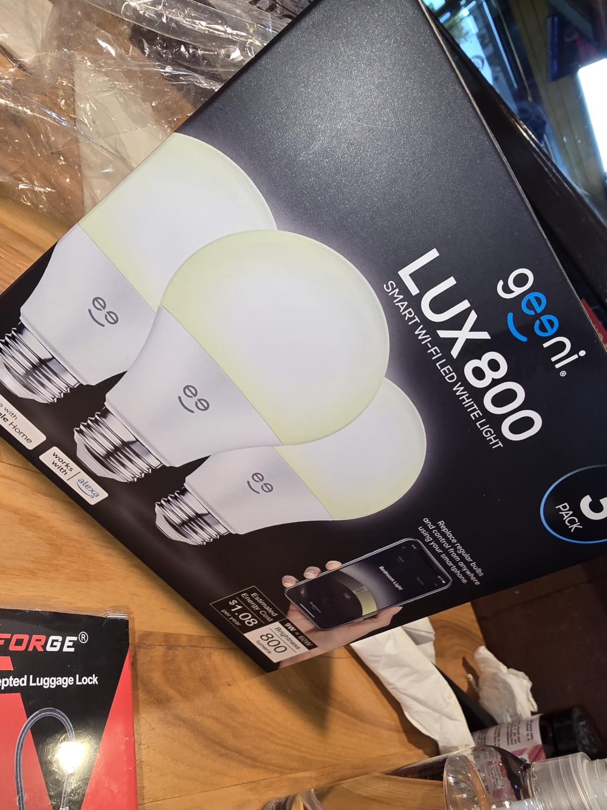 Geeni Smart LED Light Bulb A19 Wi-Fi Dimmable Soft White 800 Lumens, 3-Pack customer photo 1