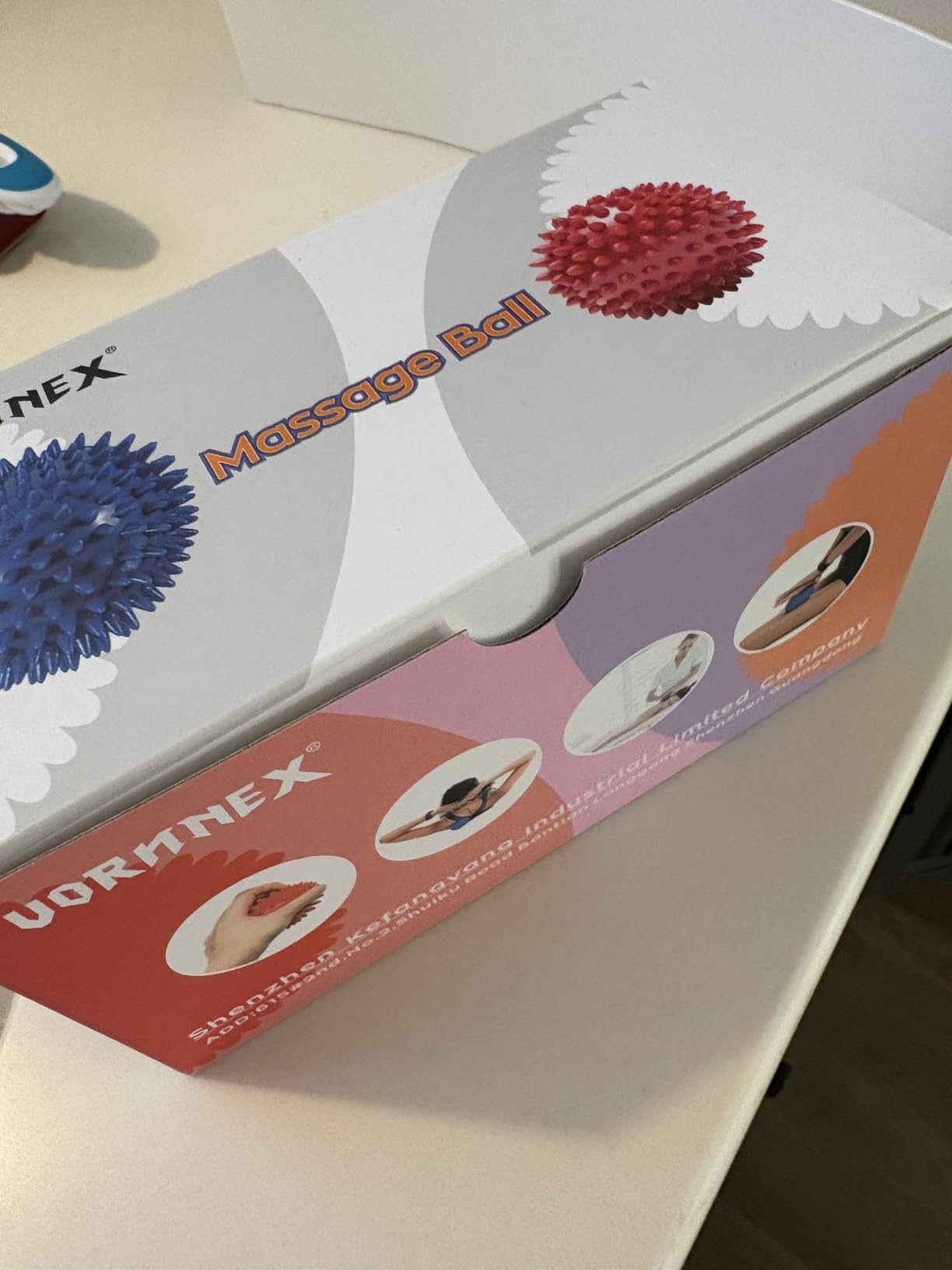 VORNNEX Pack of 2 Spiky Hard Massage Balls - Foot Arch Trainer Plantar Fasciitis, Muscle Massager Ball Exercise customer photo 1