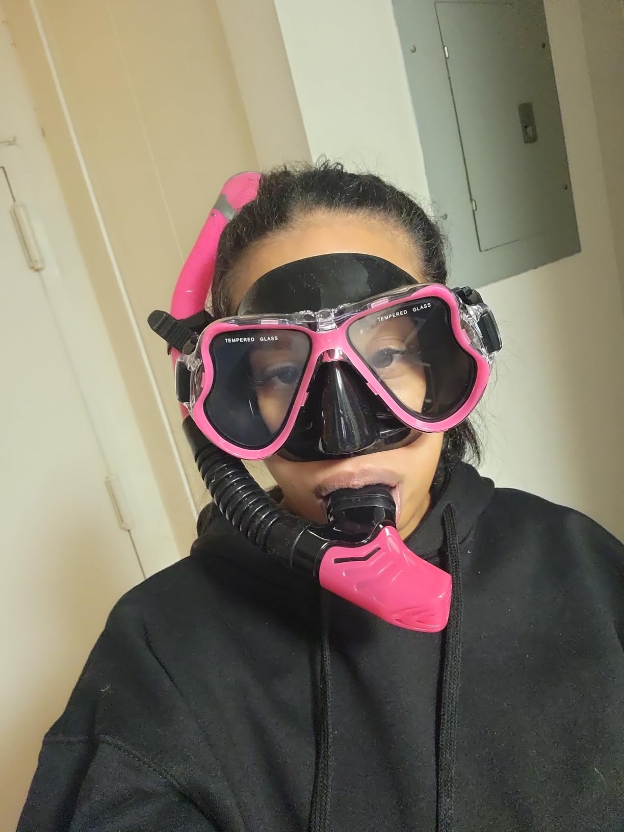 Greatever Snorkeling Gear for Adults Kids, Dry Snorkel Mask Set Anti-Fog customer photo 2