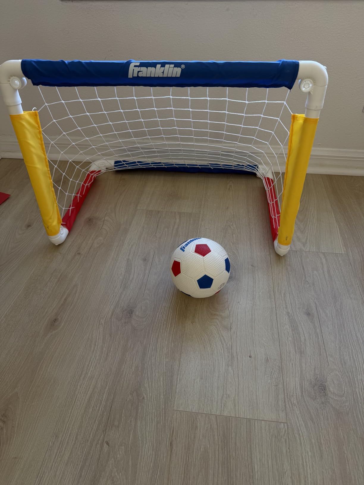 Franklin Sports Kids Soccer Goal with Ball & Pump - 24 X 16 customer photo 2