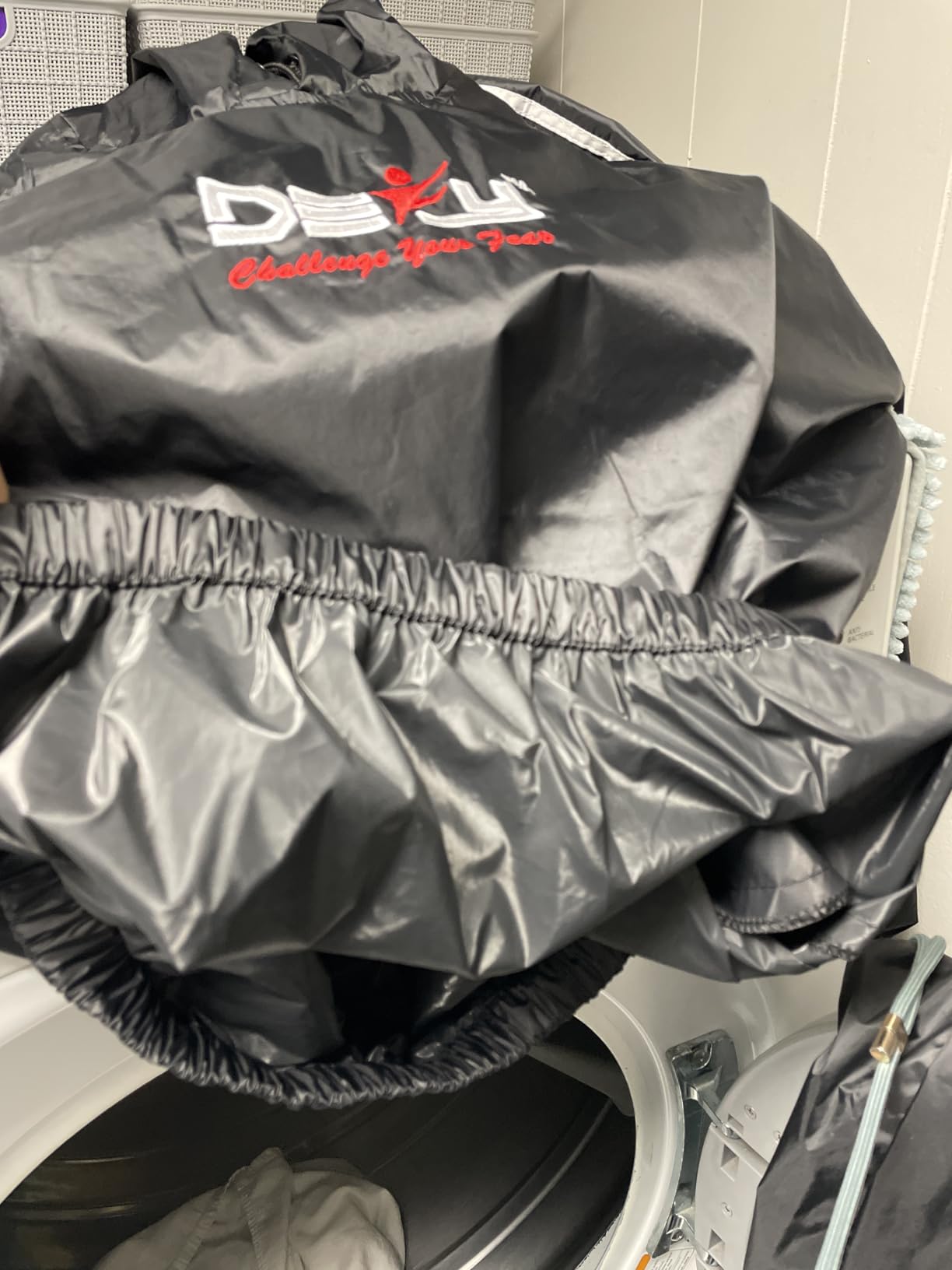 DEFY Heavy Duty Sauna Suit for Weight Loss Full Body Wrap Hoodie Men Women Anti-Rip Sweat suit Gym Workout Exercise Gear customer photo 1