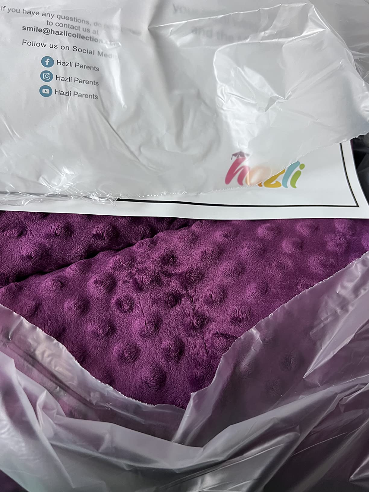 hazli Super-Soft Kids Weighted Blanket 5 Pounds - Weighted Blanket for Kids - Easy to Clean, Washable Minky Cover - 36x48 Inches 5lbs Child - Small Heavy Blanket for Girls and Boys customer photo 2