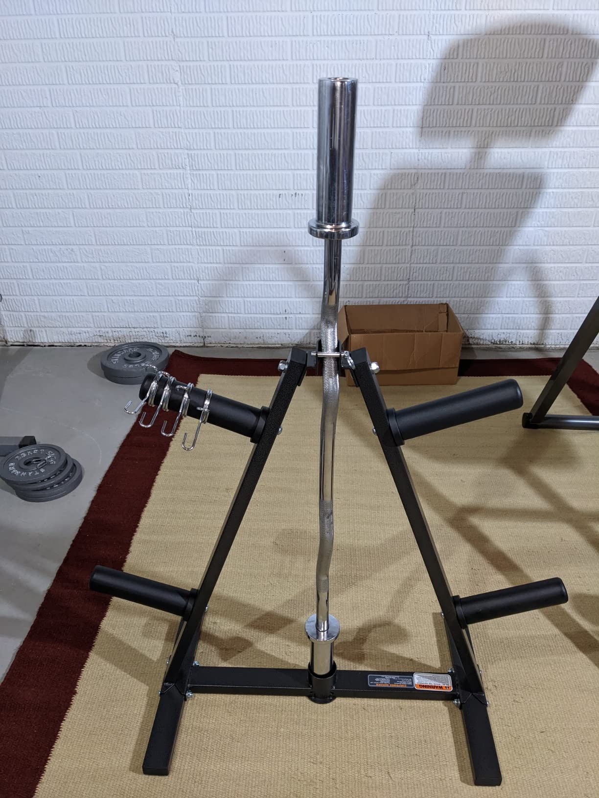 Marcy Olympic Weight Plate Tree for 2-Inch Plates Weight Storage Rack customer photo 2