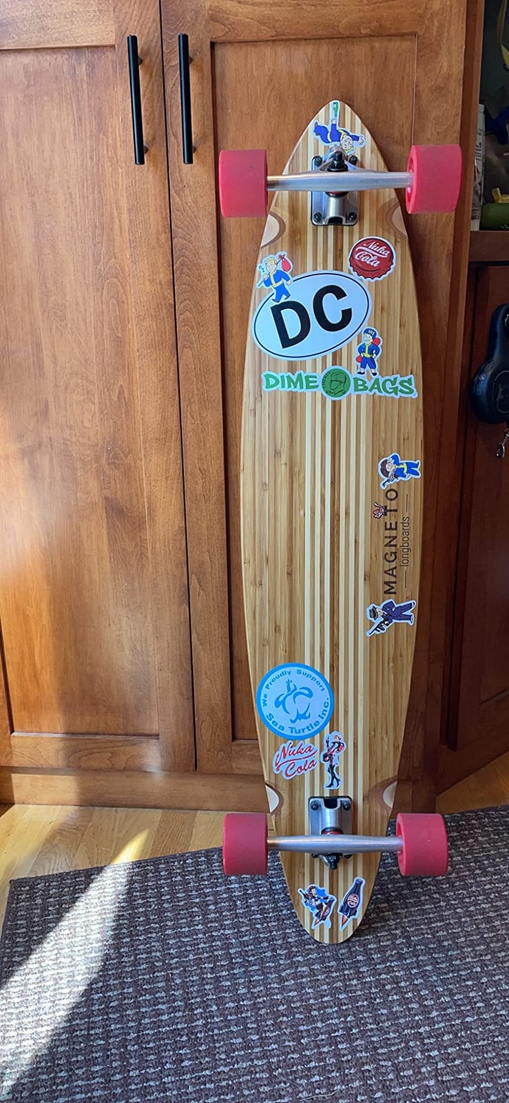 Magneto Longboards Bamboo Longboards for Cruising, Carving, Free-Style, Downhill and Dancing (Bamboo Drop & Fiberglass Through Longboard) customer photo 2