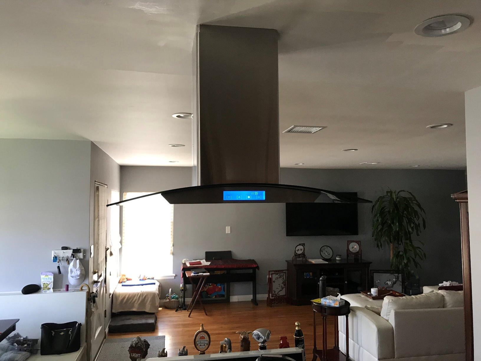 36 in. Lumin Coll 380 CFM Ducted Island Range Hood, LED, Stainless Steel customer photo 1