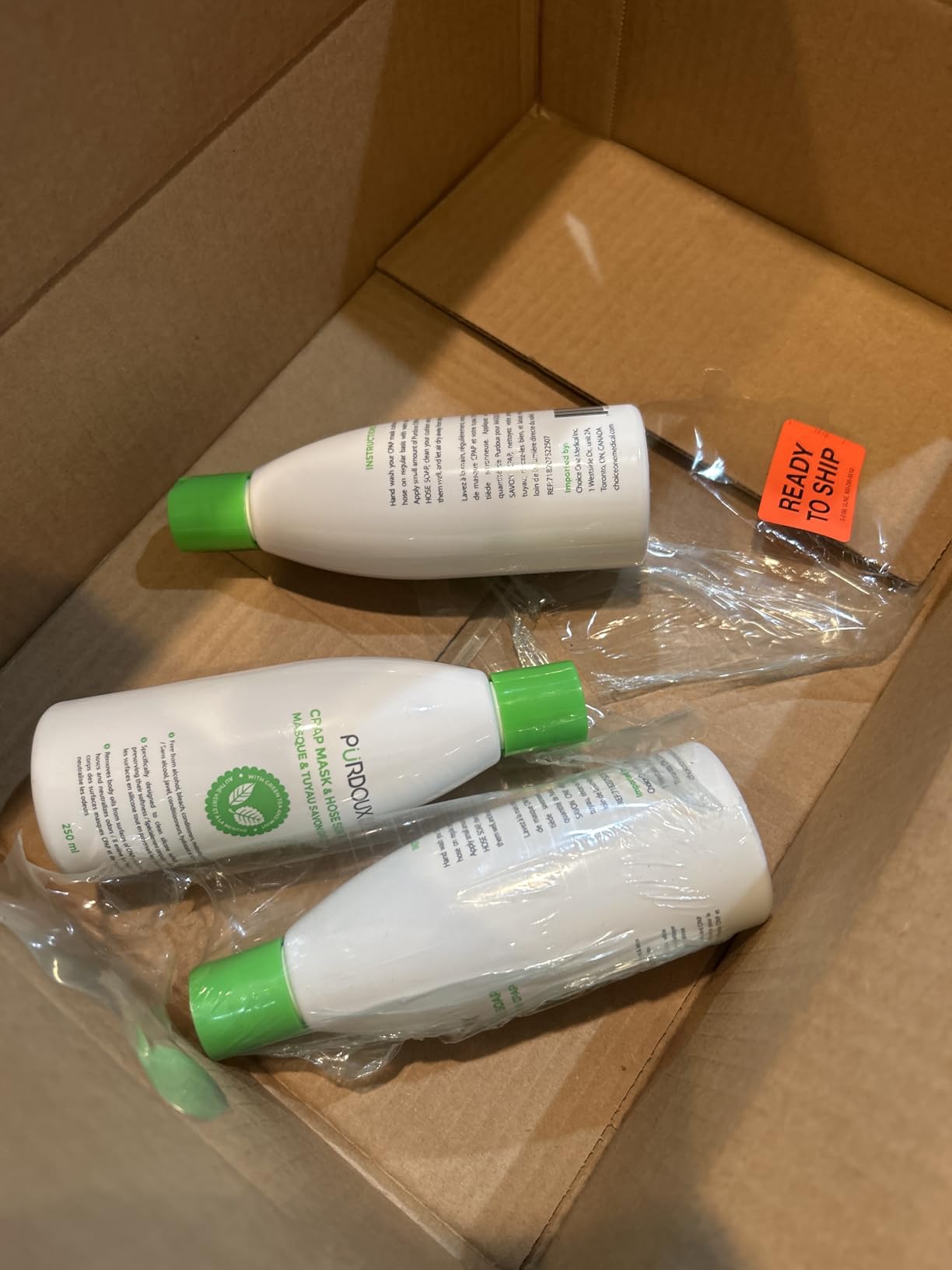 CPAP Mask & Hose Soap (Pack of 3 Bottles x 250mL) Green Tea Mint Scent customer photo 2