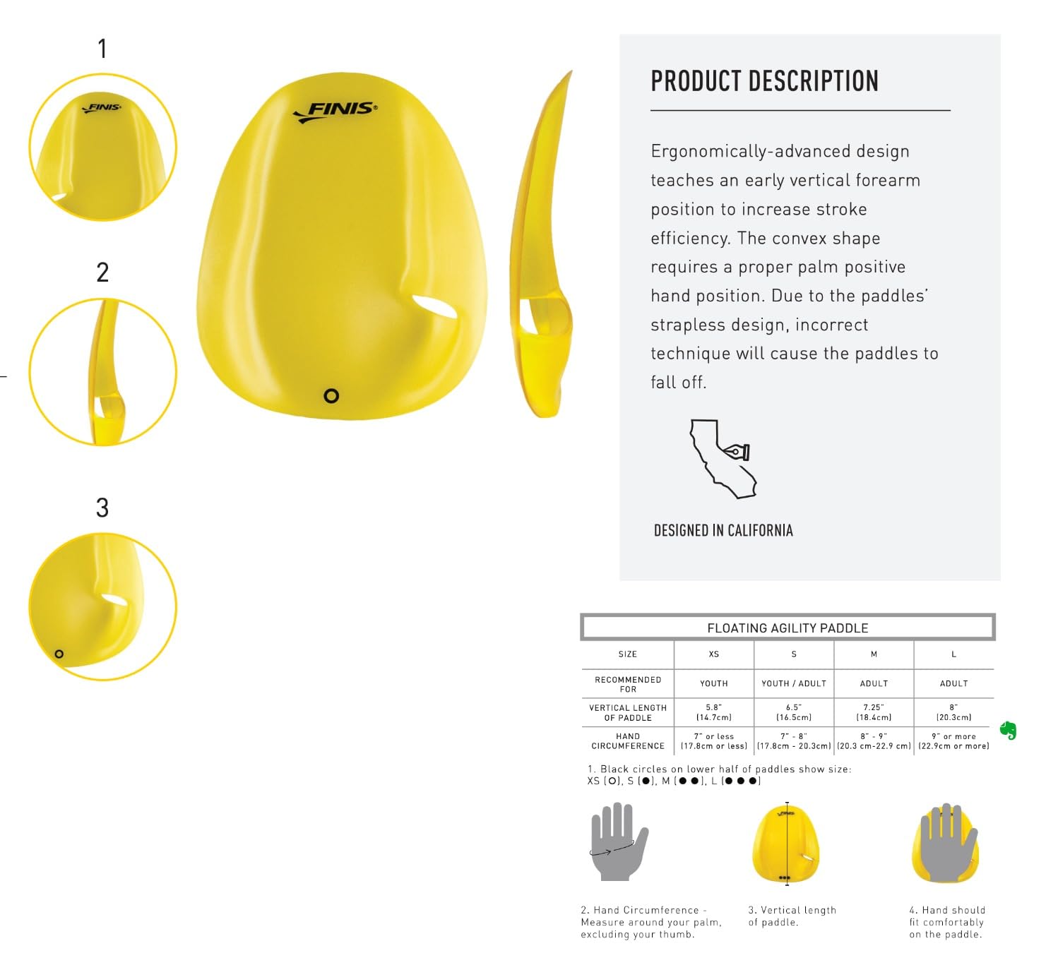 FINIS Agility Floating Swim Paddles - Strapless Design for Stroke Technique - Instant Feedback customer photo 2