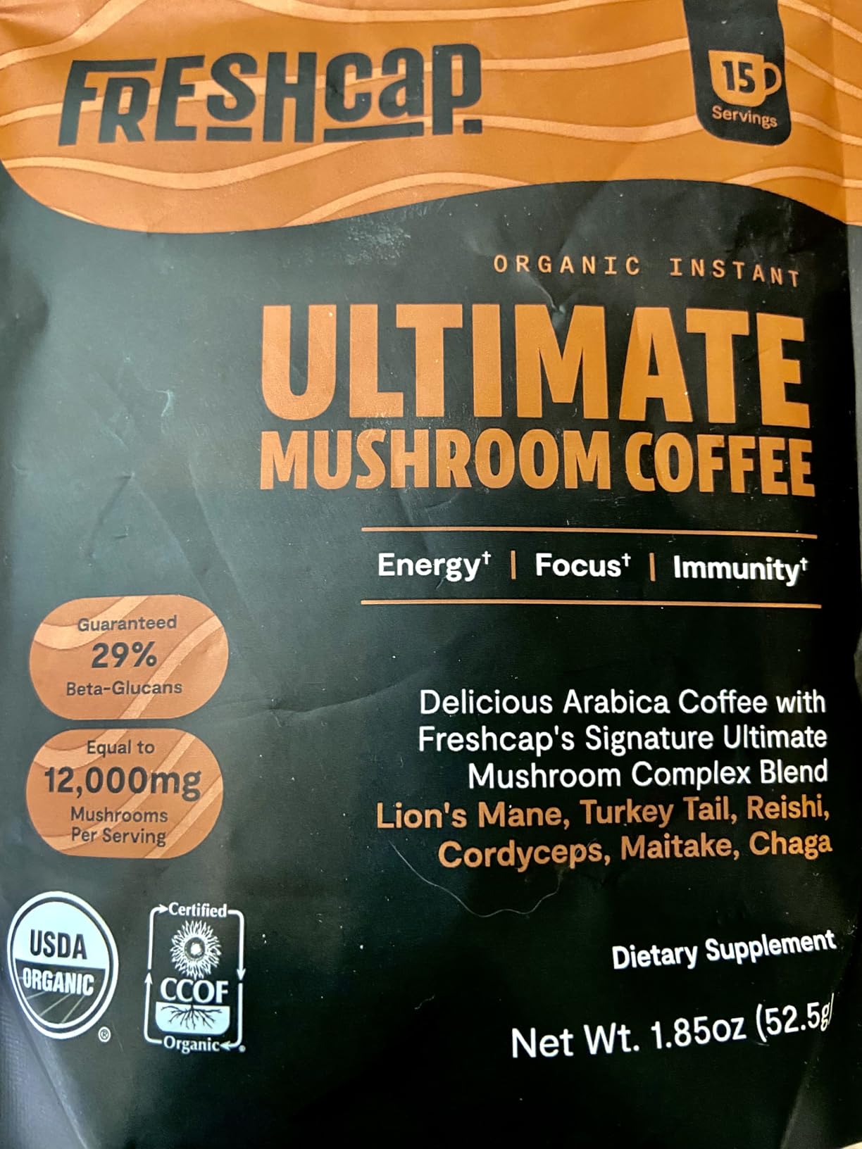FreshCap Mushrooms Supplement, Ultimate Mushroom Complex, 120 Capsules customer photo 2