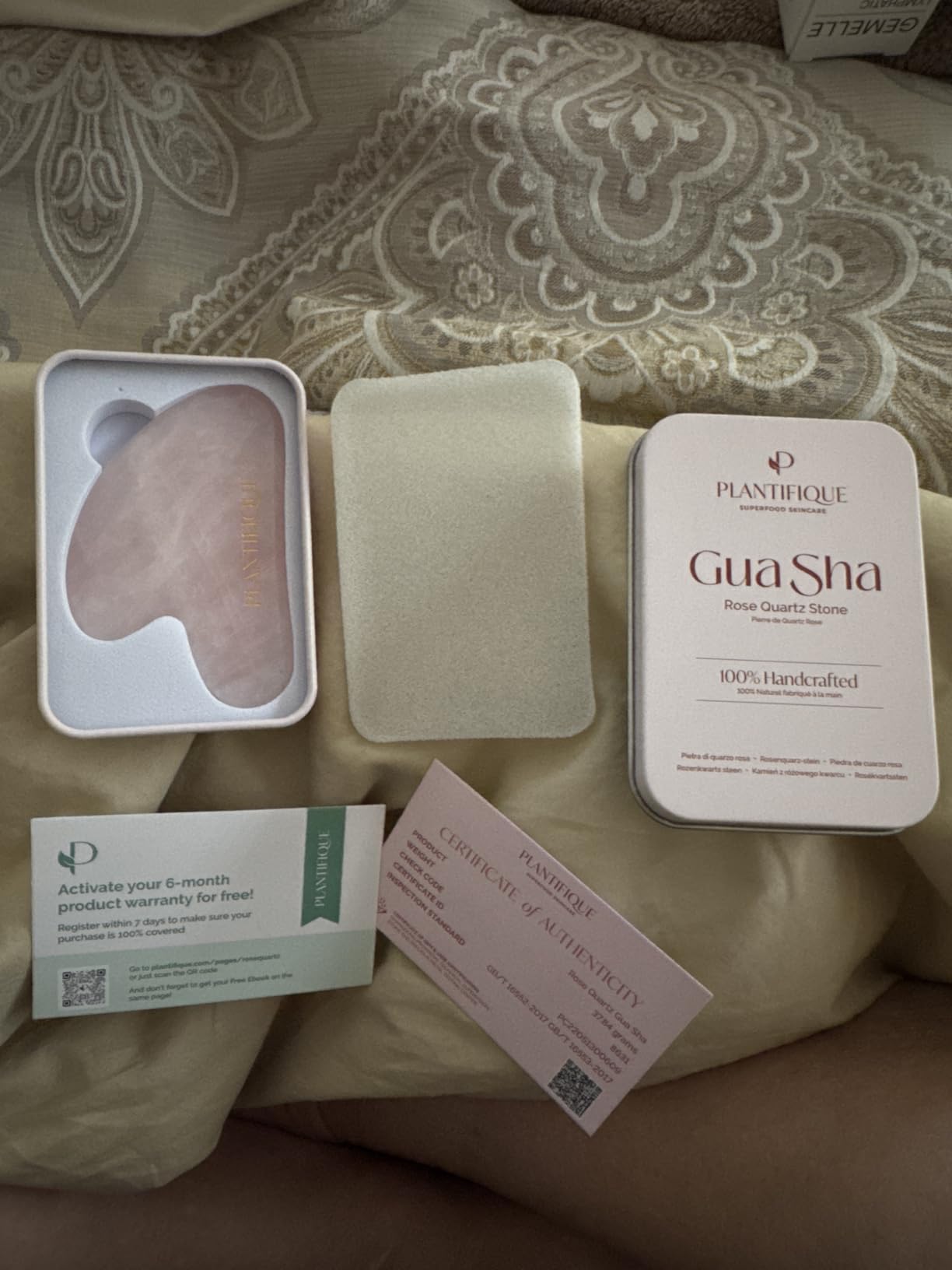 PLANTIFIQUE Jade Gua Sha Facial Tool & Face Roller Set - Giftable Box customer photo 2