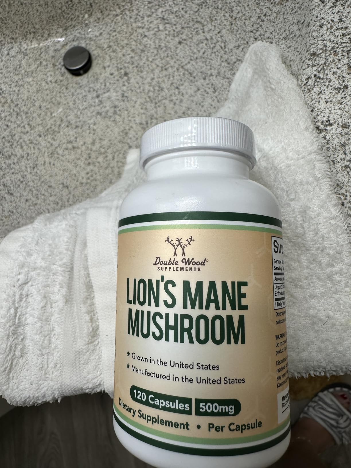 Organic Lion's Mane Mushroom 1,000mg, Memory + Focus Support, 120 Capsules customer photo 2