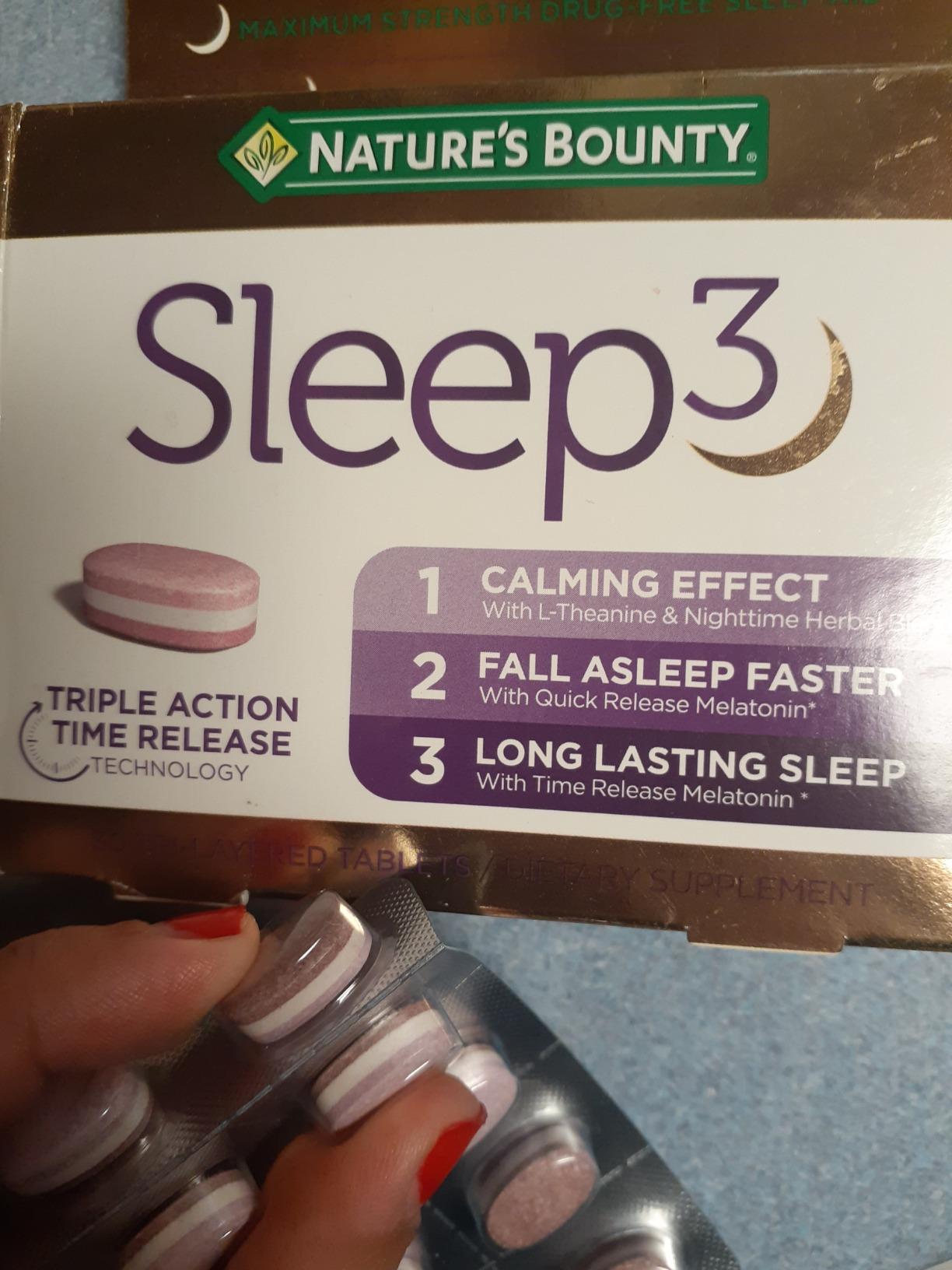 Nature's Bounty Sleep3 Melatonin 10mg, 60 Tri-Layered Tablets customer photo 2