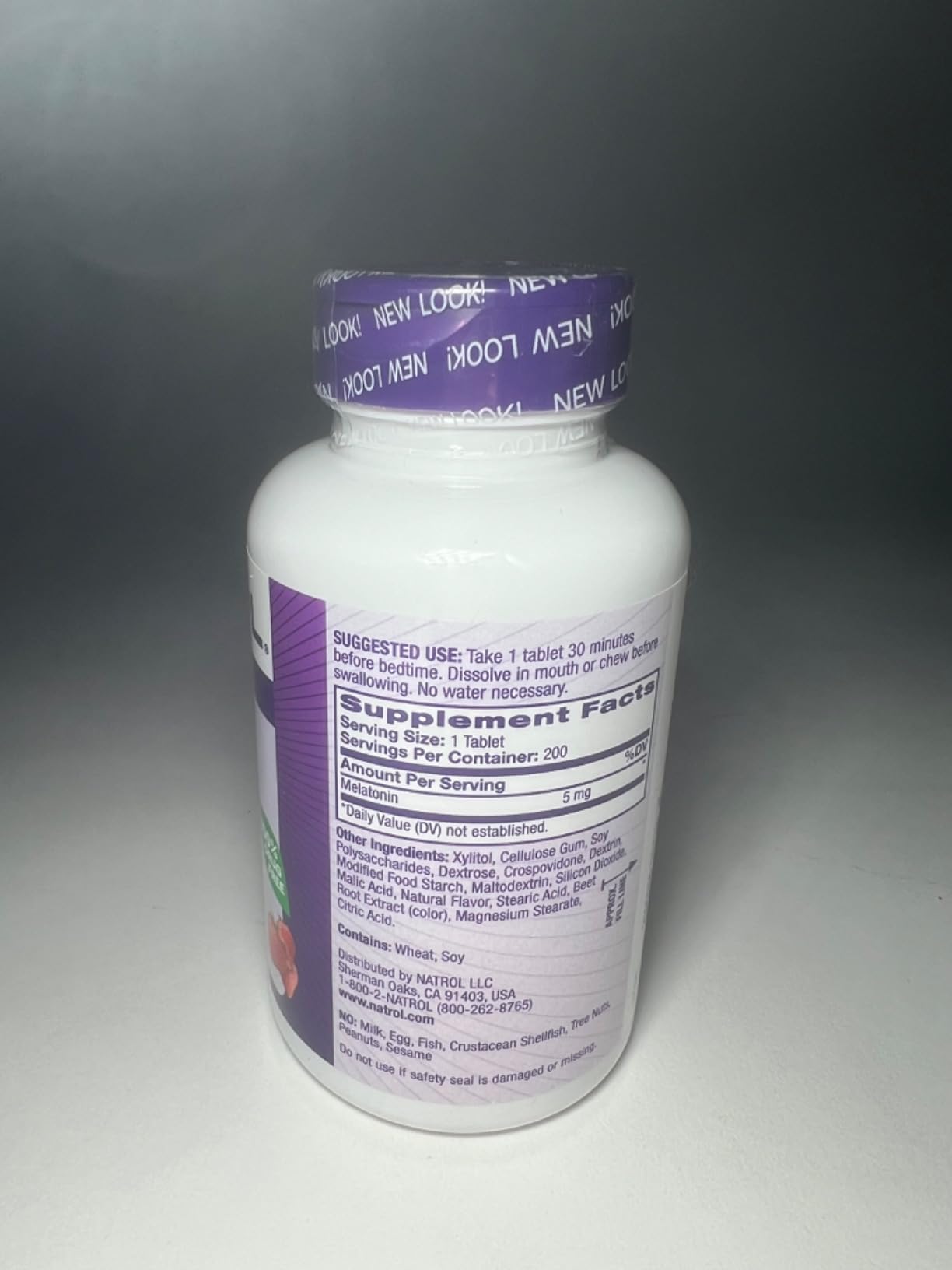 Natrol Melatonin 5 mg Fast Dissolve Tablets, Strawberry, 200 Count customer photo 1