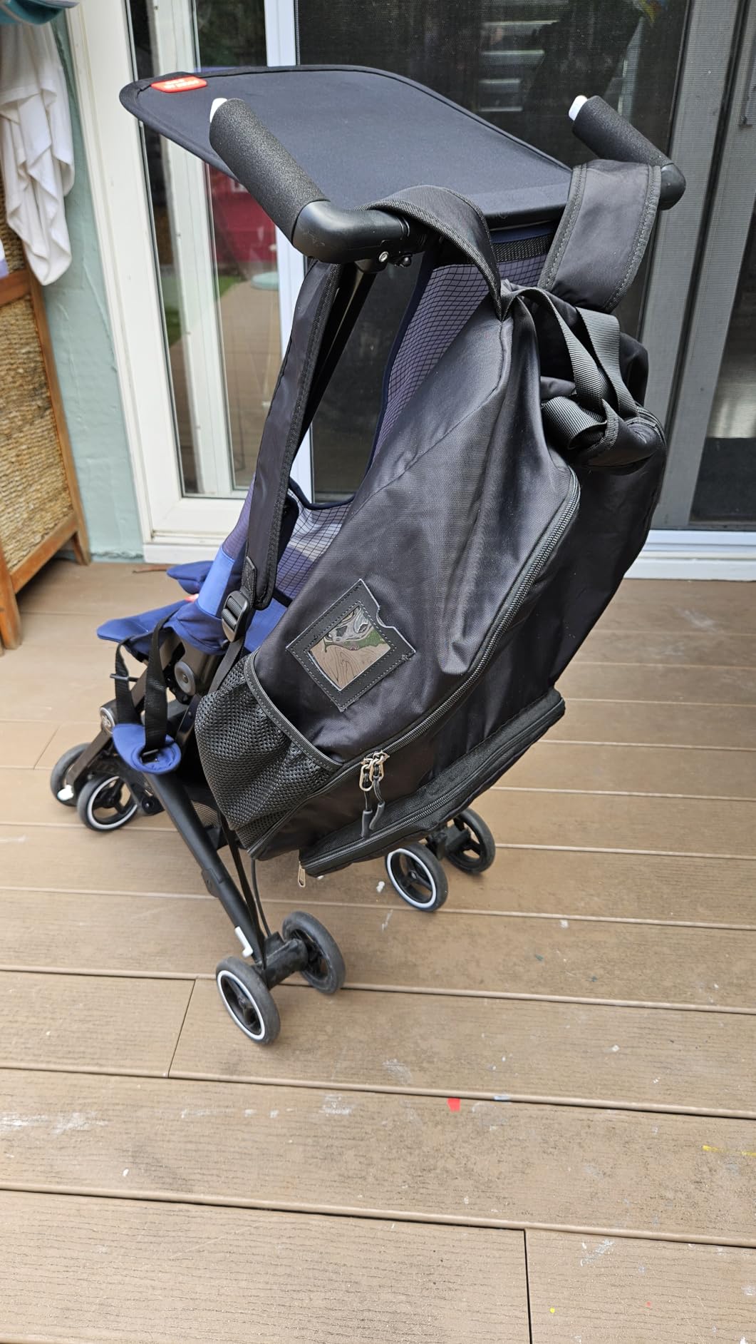 gb Pockit Air All Terrain Ultra Compact Lightweight Travel Stroller with Breathable Fabric in Night Blue, 28x17.5x39.8 Inch (Pack of 1) customer photo 1