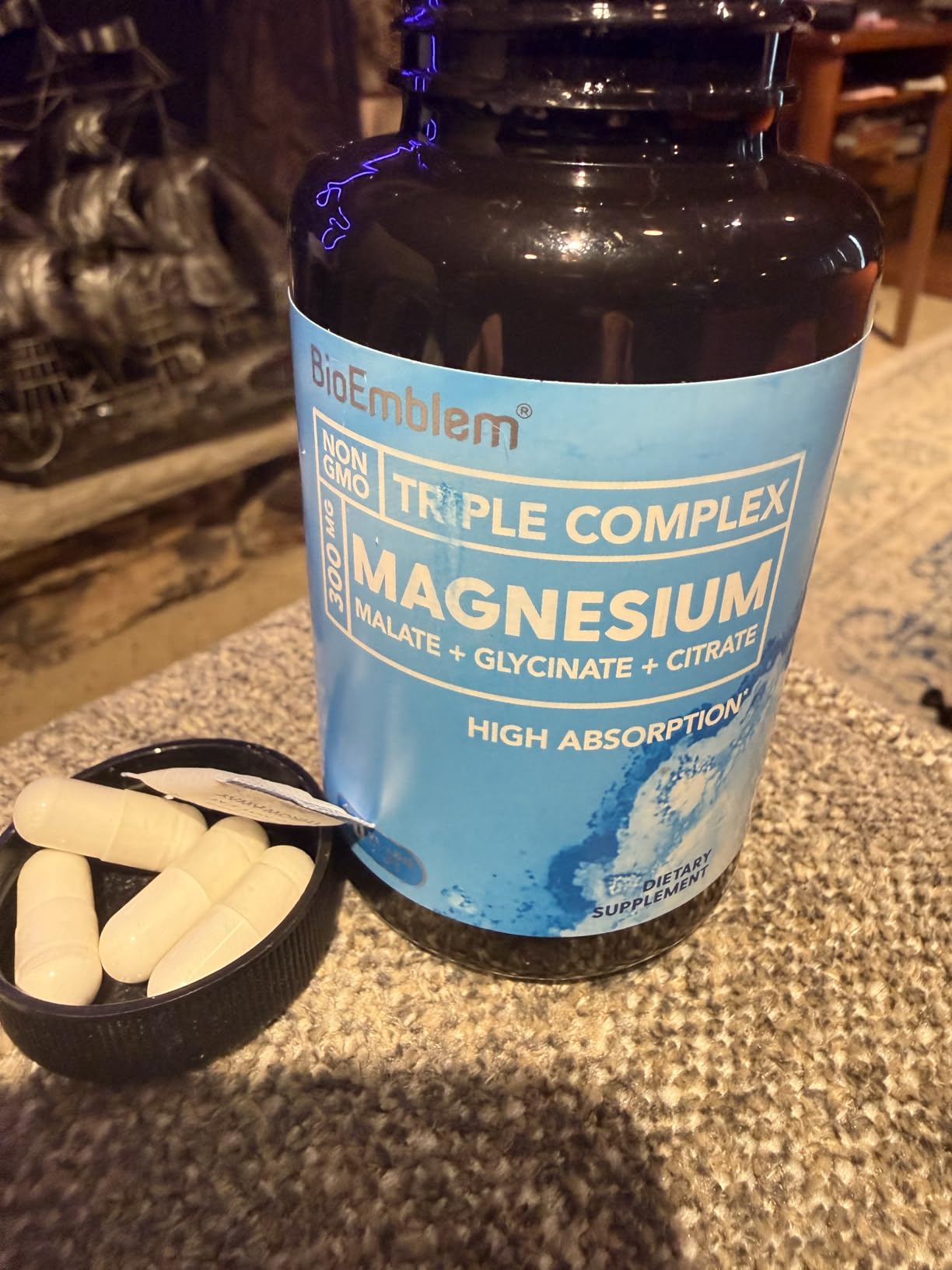 BioEmblem Magnesium Glycinate Complex, 300mg Per Serving, 90 Capsules customer photo 1